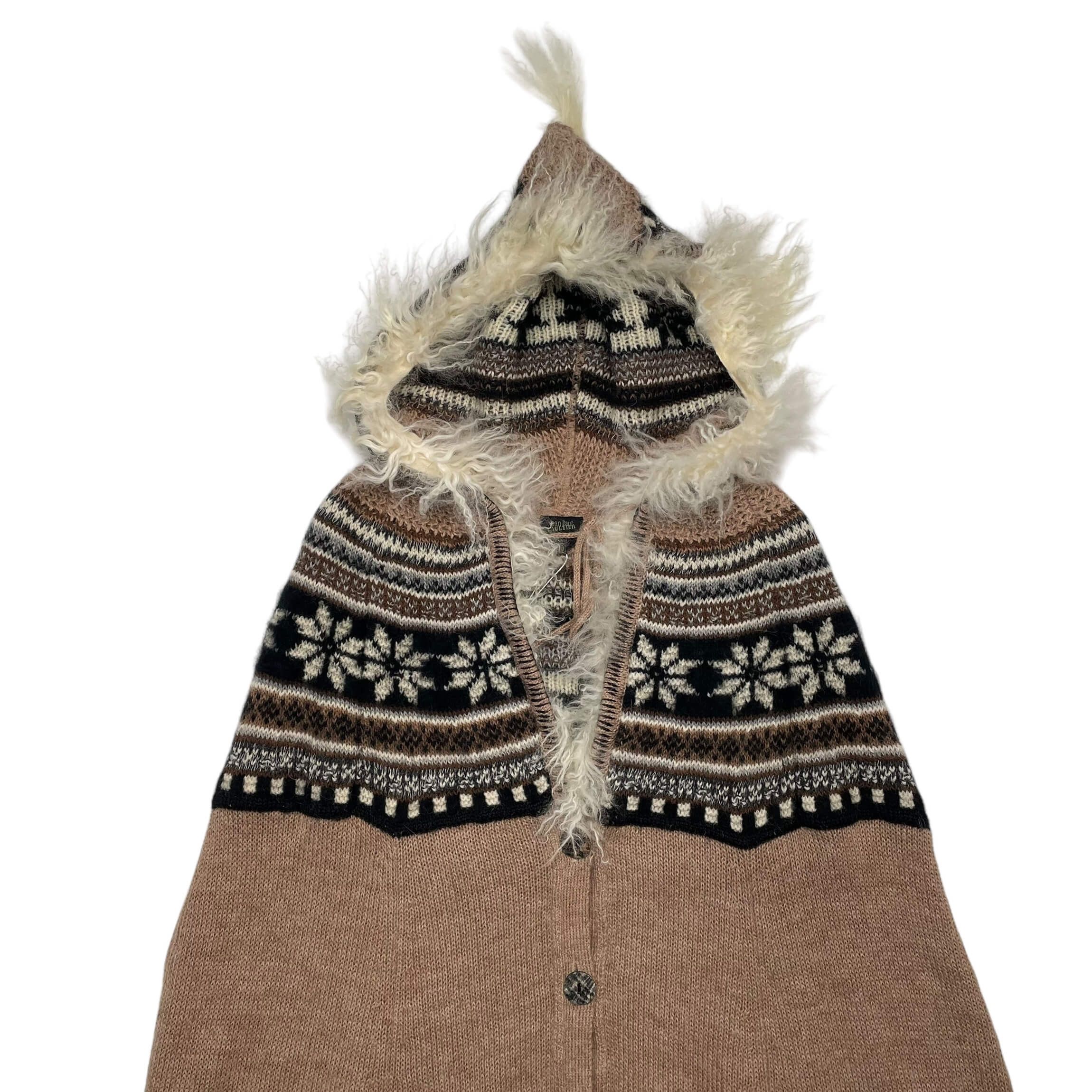 Jean Paul Gaultier 90's jean paul gaultier fair Isle mongolian lamb cape Size L / US 10 / IT 46 - 2 Thumbnail
