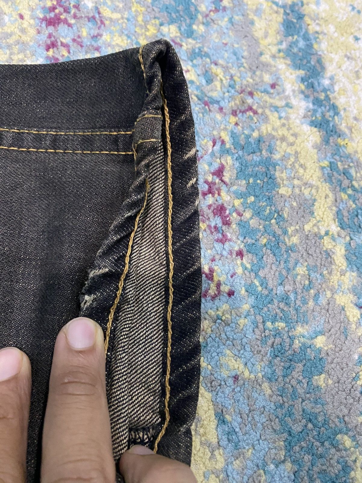 Junya Watanabe AD2004 Junya Watanabe X COMME des GARÇONS Denim Black Jeans Size US 34 / EU 50 - 13 Thumbnail