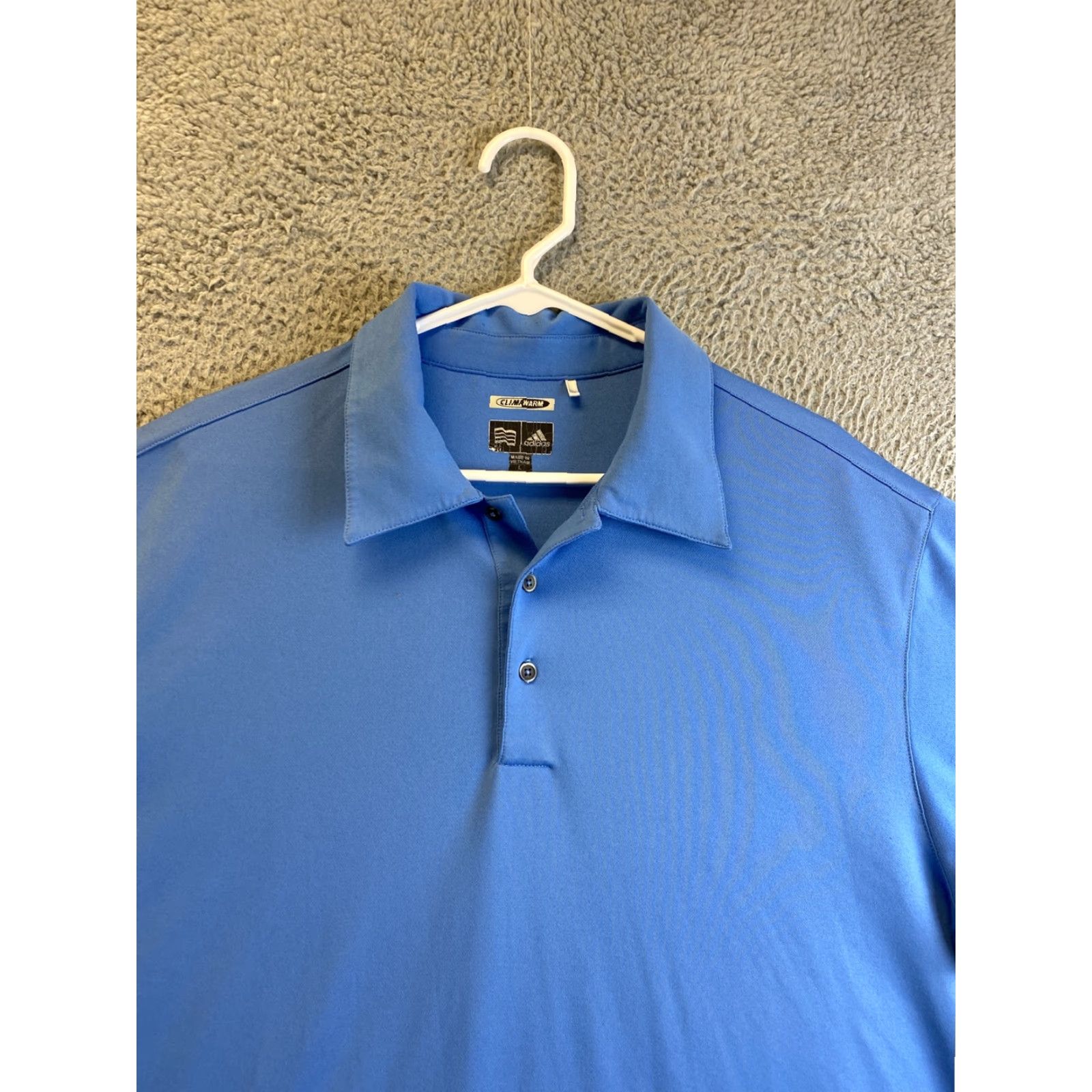 Adidas adidas Shirt Mens L Short Sleeve Golf Lightweight Blue Dri-Fit Tour Casual/32-51 Size US L / EU 52-54 / 3 - 4 Thumbnail