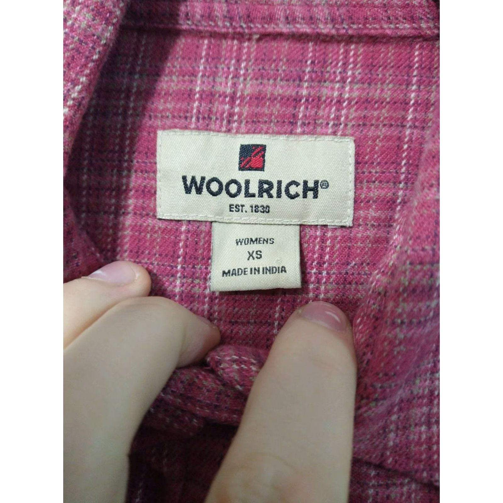 Vintage Woolrich Shirt Womens XS Red Plaid Flannel Long Sleeve Button Down Cotton Size XS / US 0-2 / IT 36-38 - 7 Thumbnail