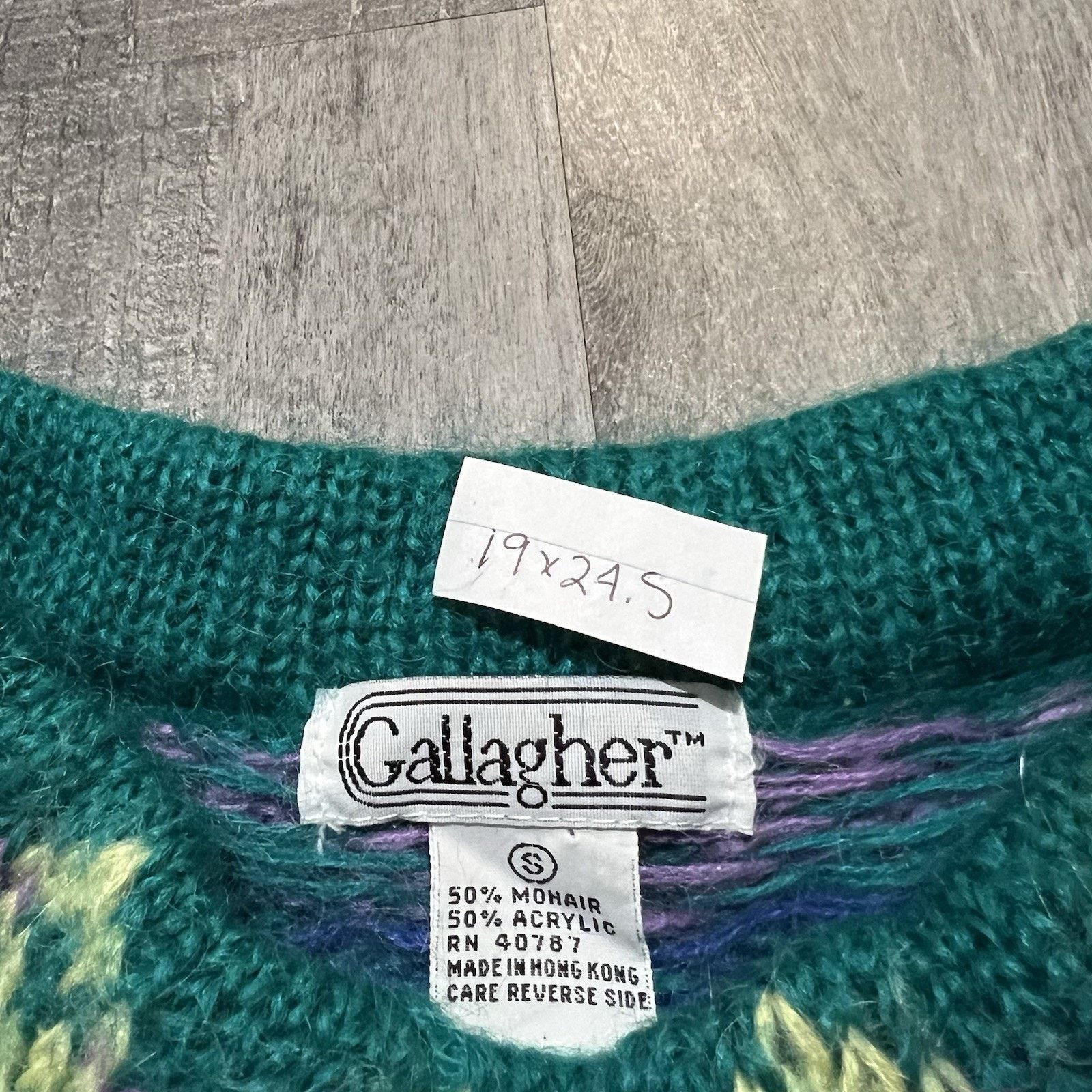 Vintage VTG Gallagher 80s Mohair Geometric Print Snowflake Sweater S Size S / US 4 / IT 40 - 4 Thumbnail