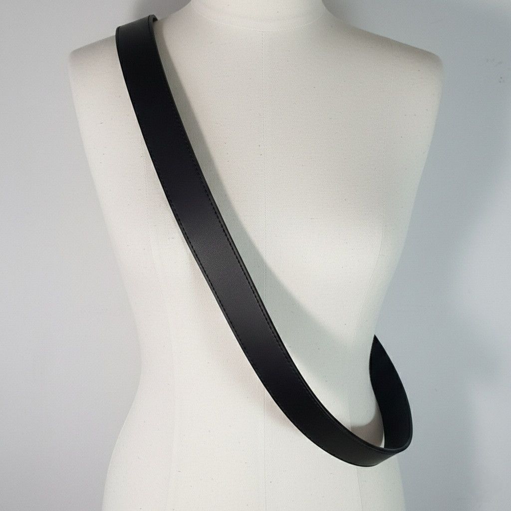 Other King Size 48"-53" Belt NWT Black Leather Reinforced Silver Size ONE SIZE - 3 Thumbnail
