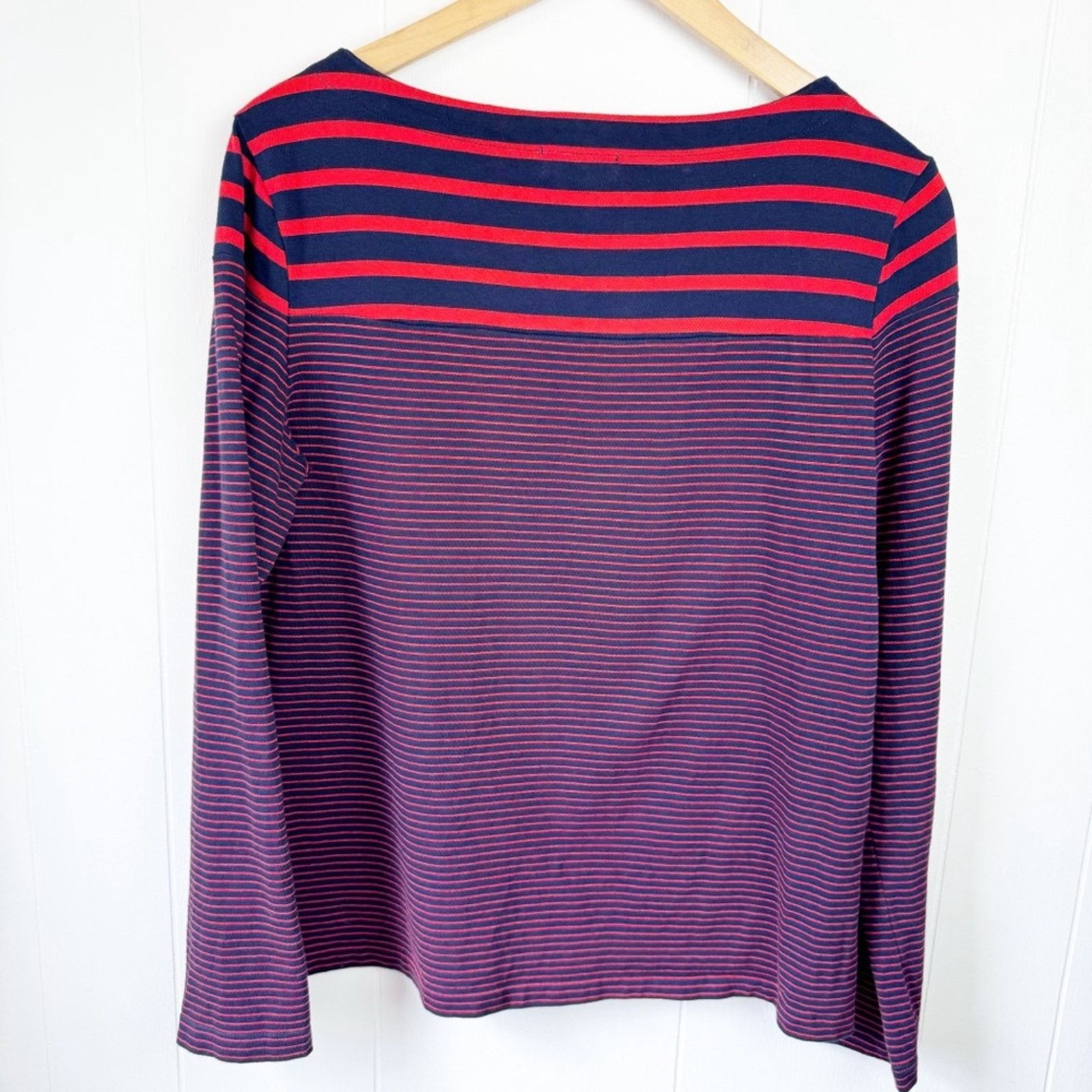 Gap Gap Navy & Red Mixed Stripe Breton Tee Shirt Womens Large Size L / US 10 / IT 46 - 3 Thumbnail
