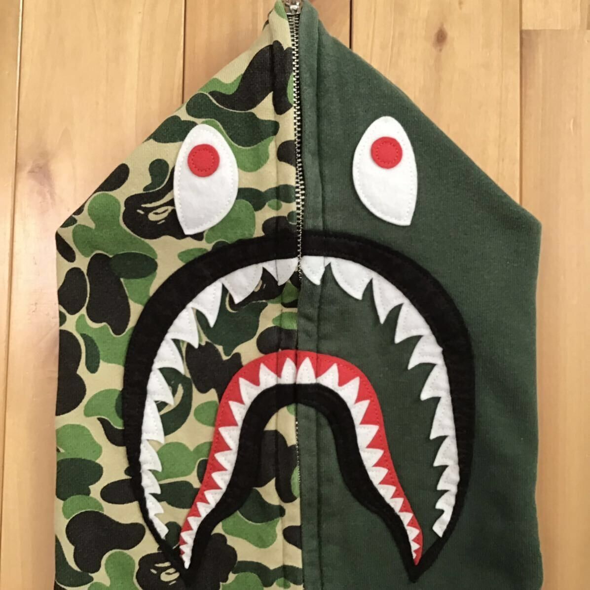 Bape BAPE ABC camo green × DARK green shark full zip hoodie APE Size US L / EU 52-54 / 3 - 3 Thumbnail