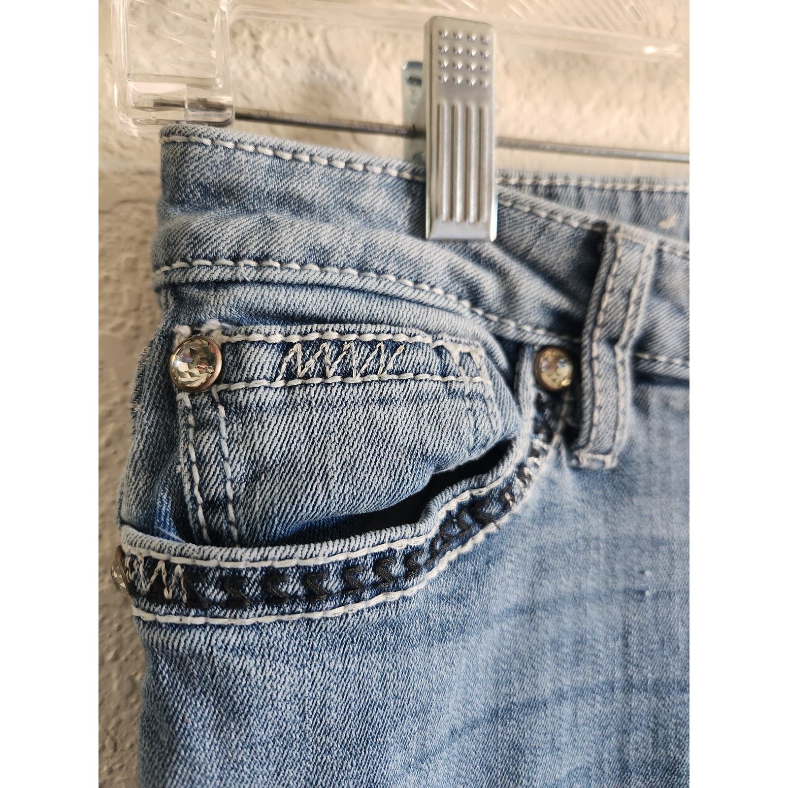 Other Shyanne Country Wide Leg Women's Light Wash Jeans 26Wx34L Size 26" / US 2 / IT 38 - 4 Thumbnail