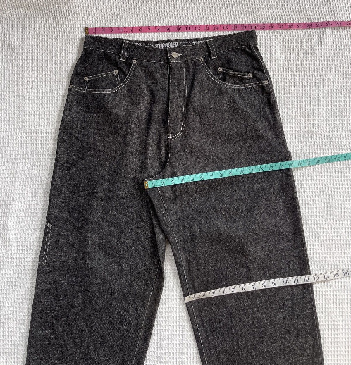 Thrasher × Vintage LastDrop🔥Very Rare🔥THRASHER MAGAZINE Skateboards Baggy Jeans Size US 36 / EU 52 - 16 Thumbnail