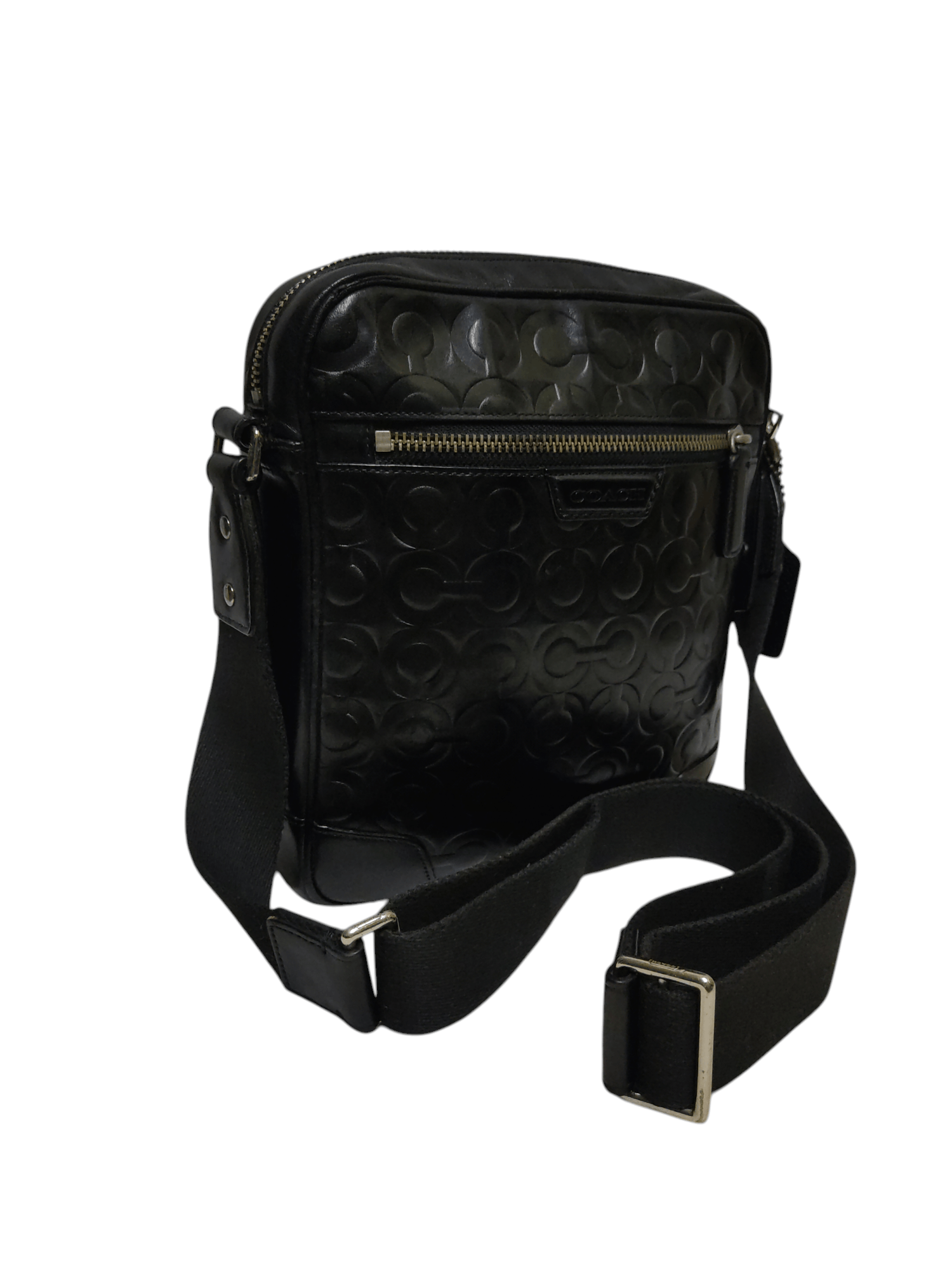 Coach Coach Bleecker OP Art Embossed Leather Large Flight Bag Size ONE SIZE - 4 Thumbnail
