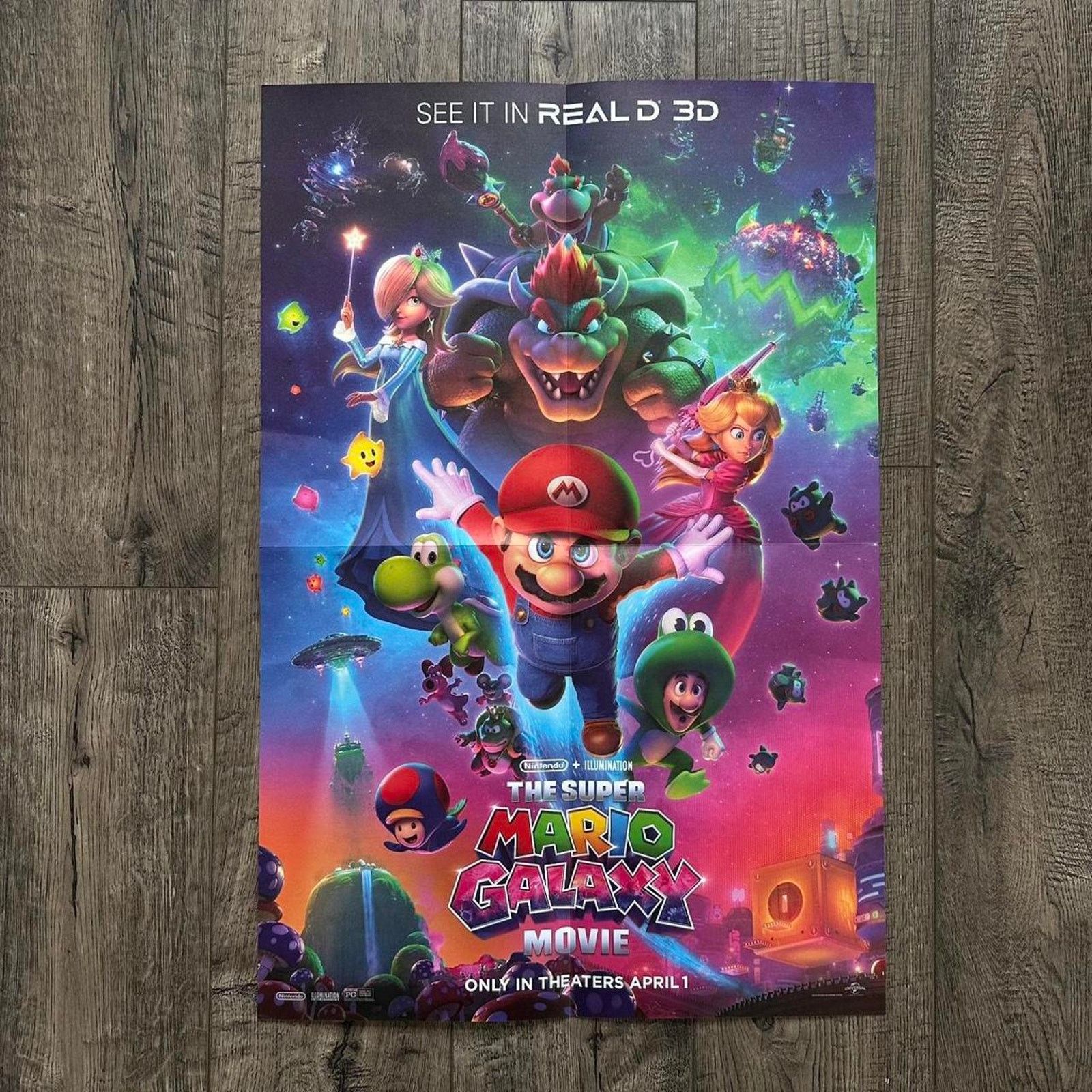 Nintendo Super Mario Galaxy Movie Promo Poster Collectible Activity Size ONE SIZE - 1 Thumbnail