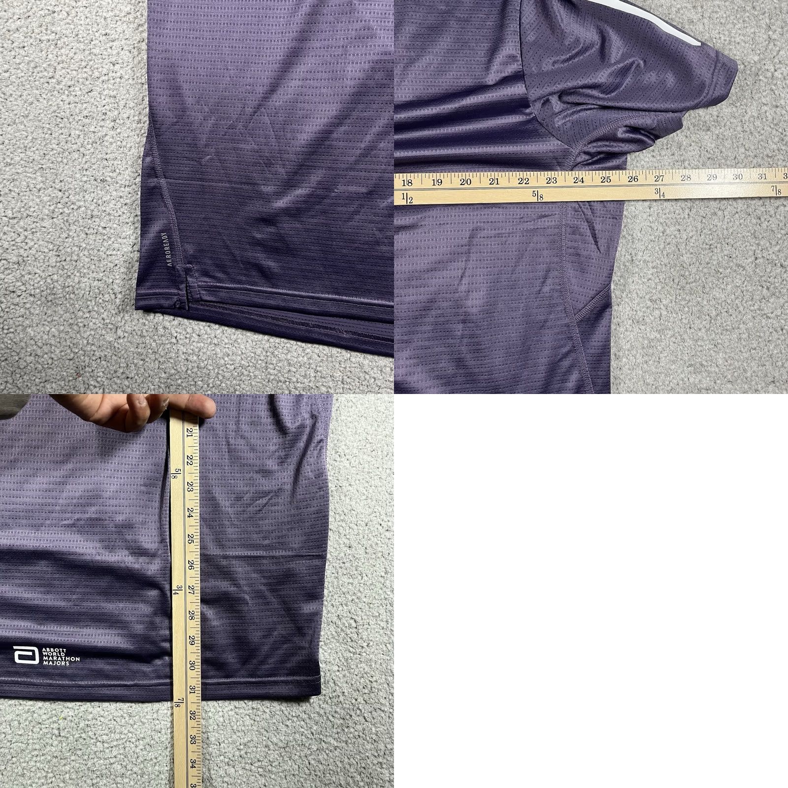 Adidas adidas Jersey Men XL Short Sleeve T-Shirt Purple running & jogging gear Berlin Marathon endorse Size US XL / EU 56 / 4 - 9 Thumbnail