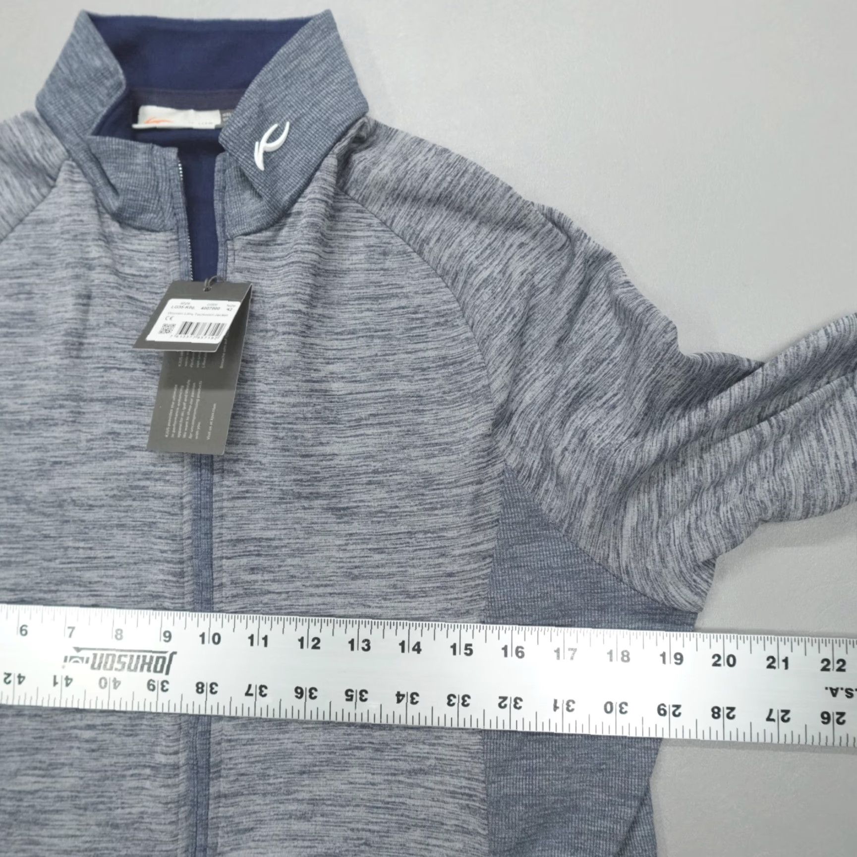 KJUS Kjus Lara Techwool Full Zip Jacket Women's XL Atlanta Blue Melange, Techwool, Logo, Pockets - Blue, Jacket, Women, XL Size XL / US 12-14 / IT 48-50 - 7 Thumbnail