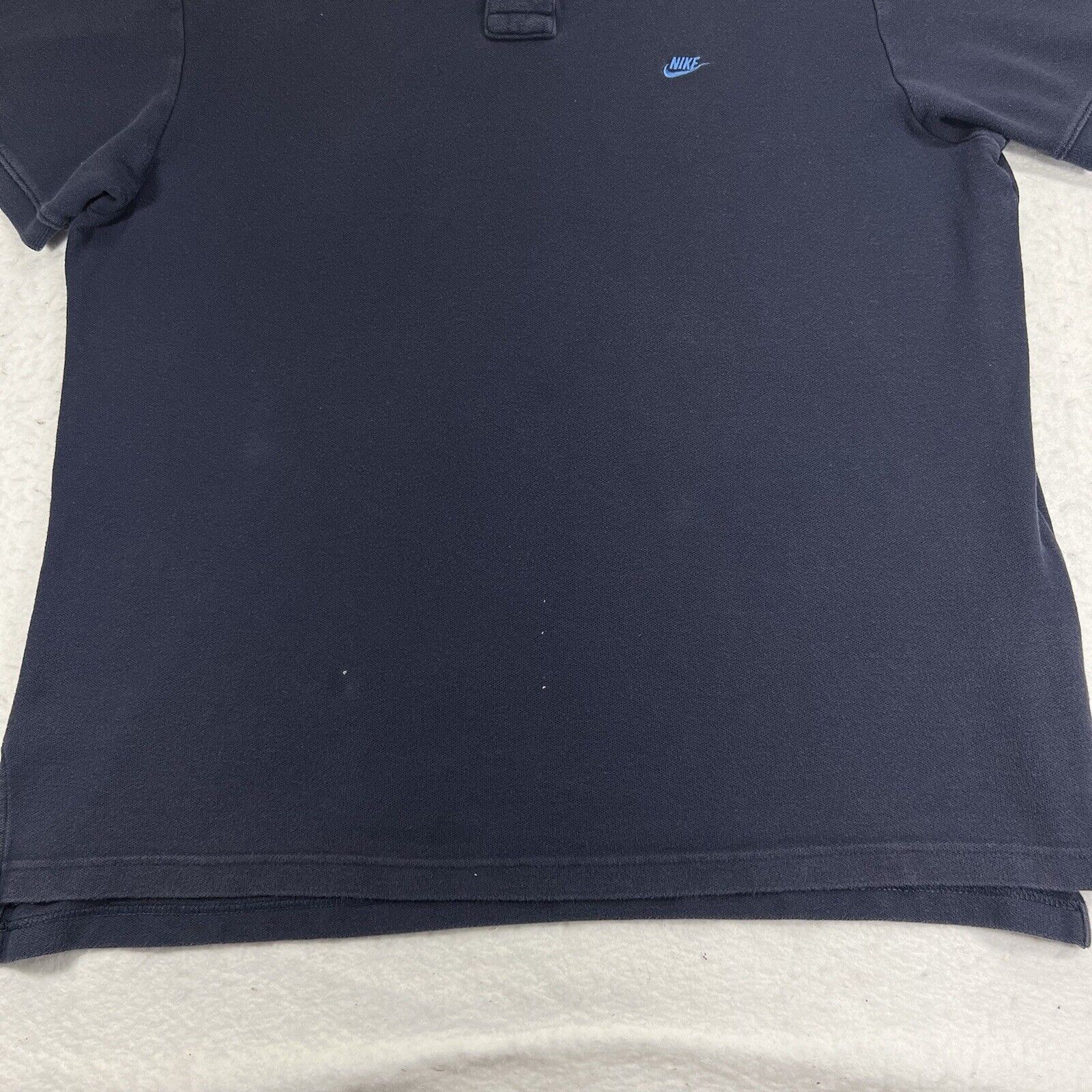 Nike Nike Navy Blue Polo Blue Swoosh Logo Collared Shirt Size US XL / EU 56 / 4 - 5 Thumbnail