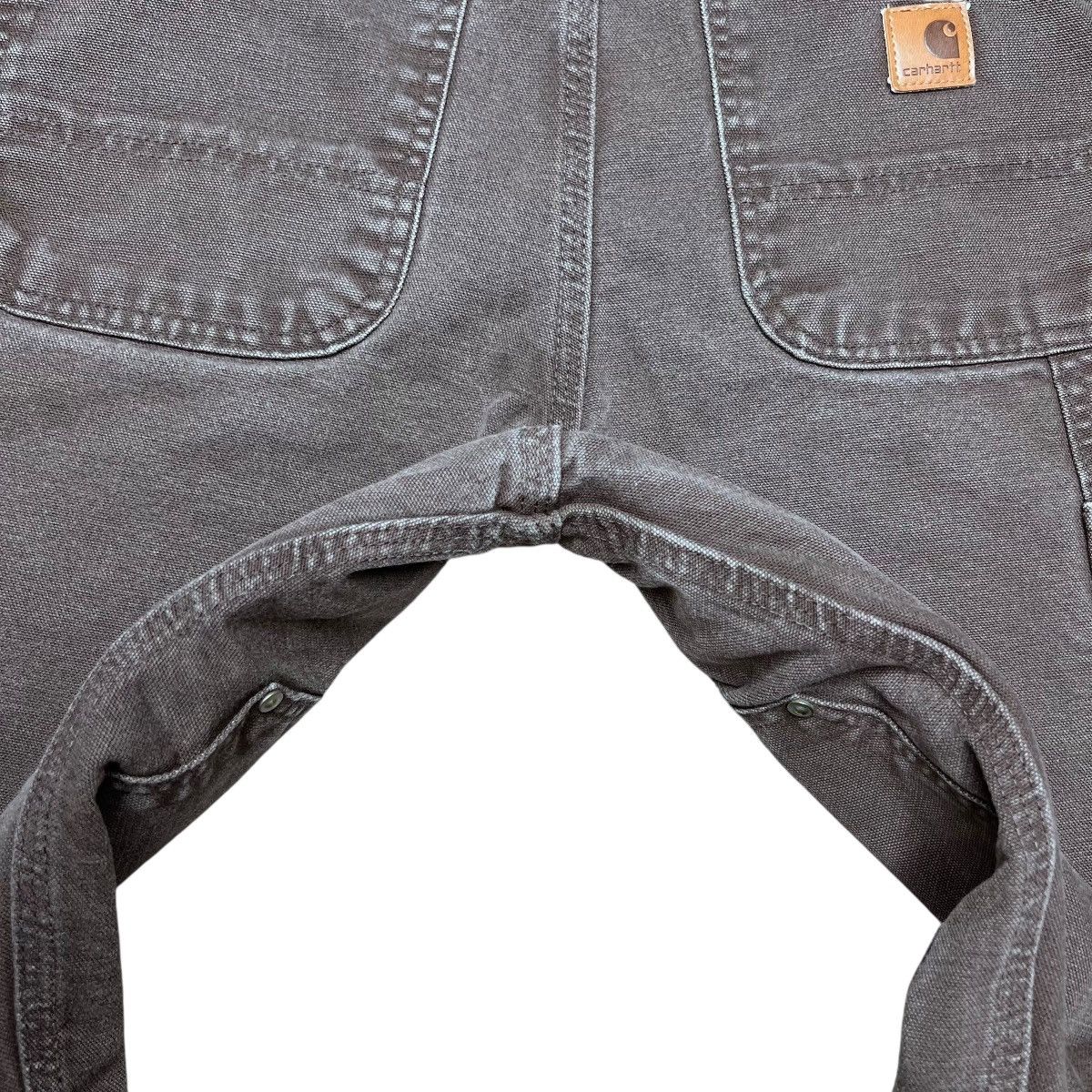 Carhartt Vintage Carhartt B136 DKB Double Knee Brown Canvas Pants Size US 31 - 6 Thumbnail