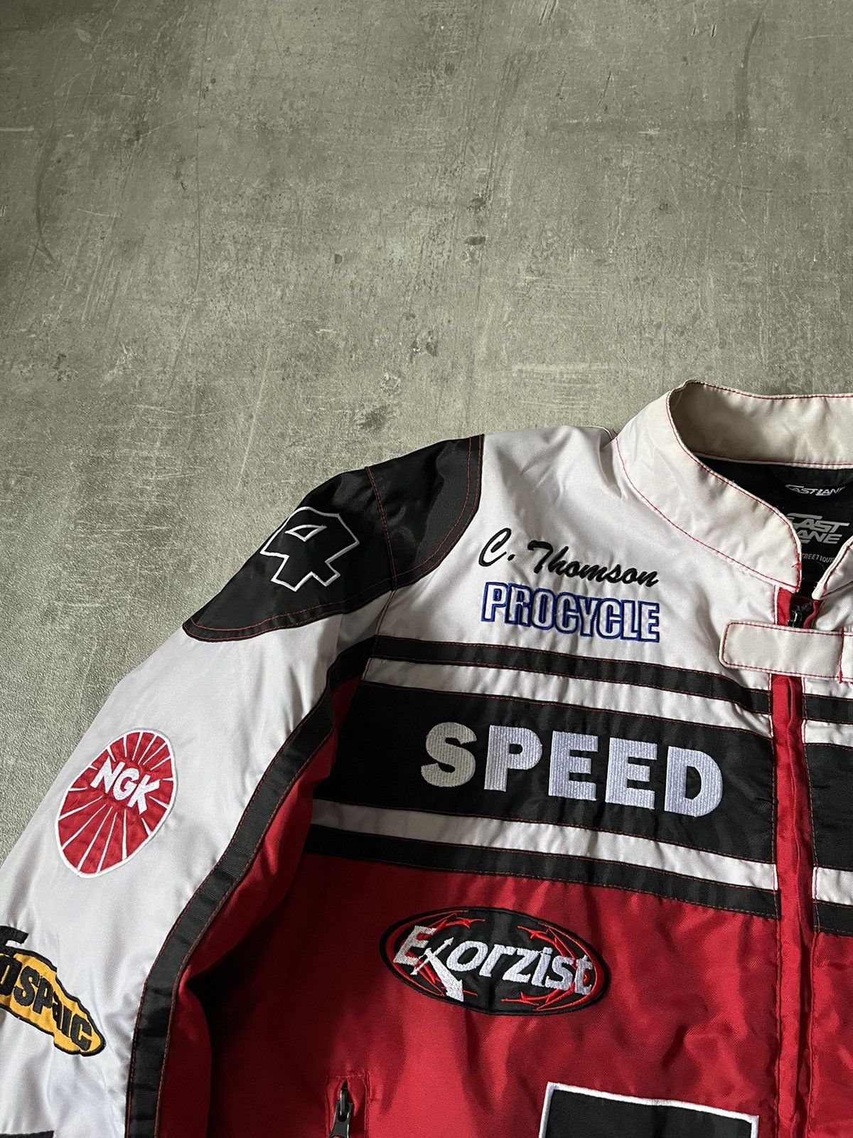 90s Speed Freak #74 Fast Lane racing jacket nascar - Outerwear