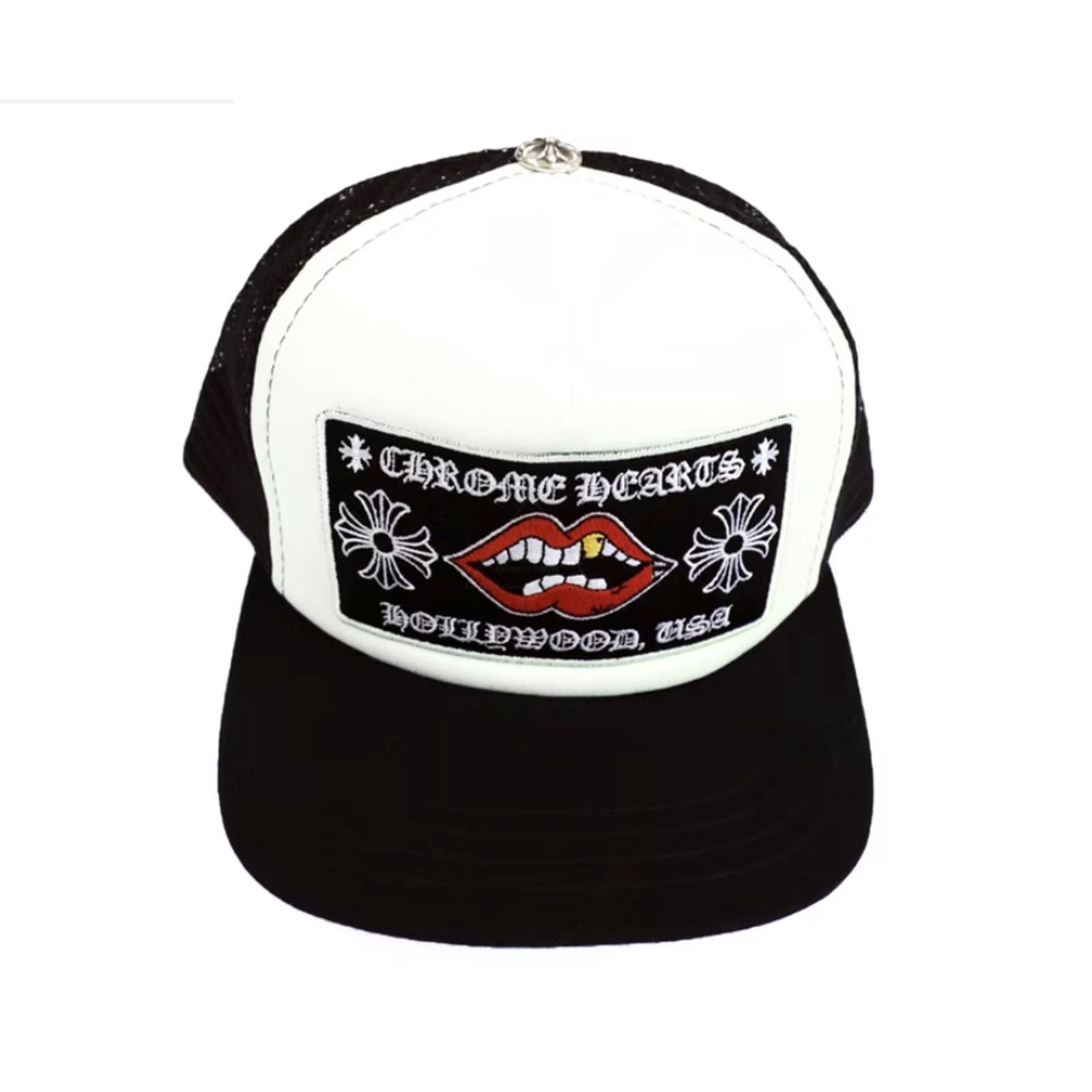 image of Chrome Hearts Matty Boy Chomper Hollywood Trucker Hat, Men's