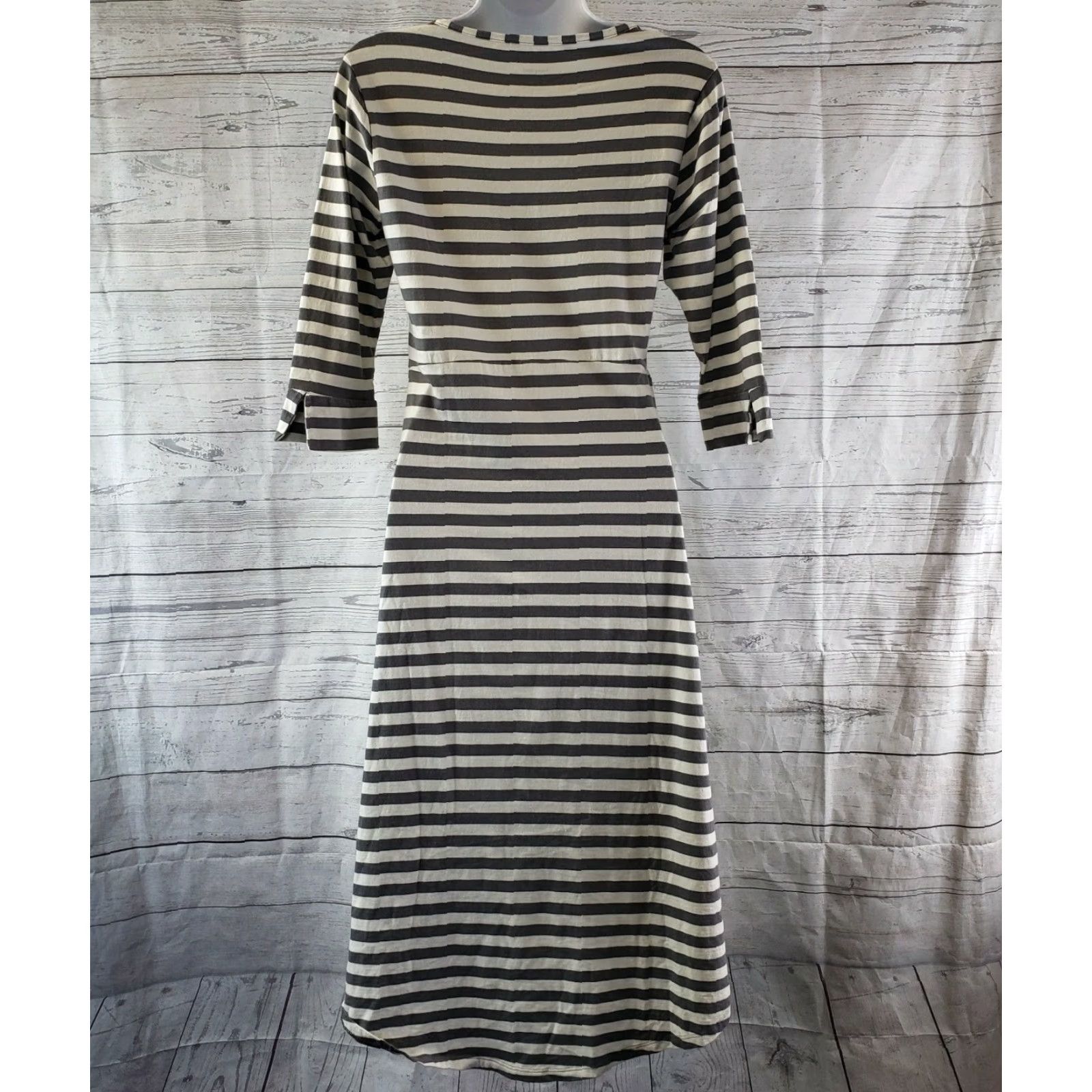 Vintage Horny Toad Womens Keyboard Dress XS Gray 3/4 Sleeve Cotton Blend Hi-Low Vintage No Size XS / US 0-2 / IT 36-38 - 4 Thumbnail