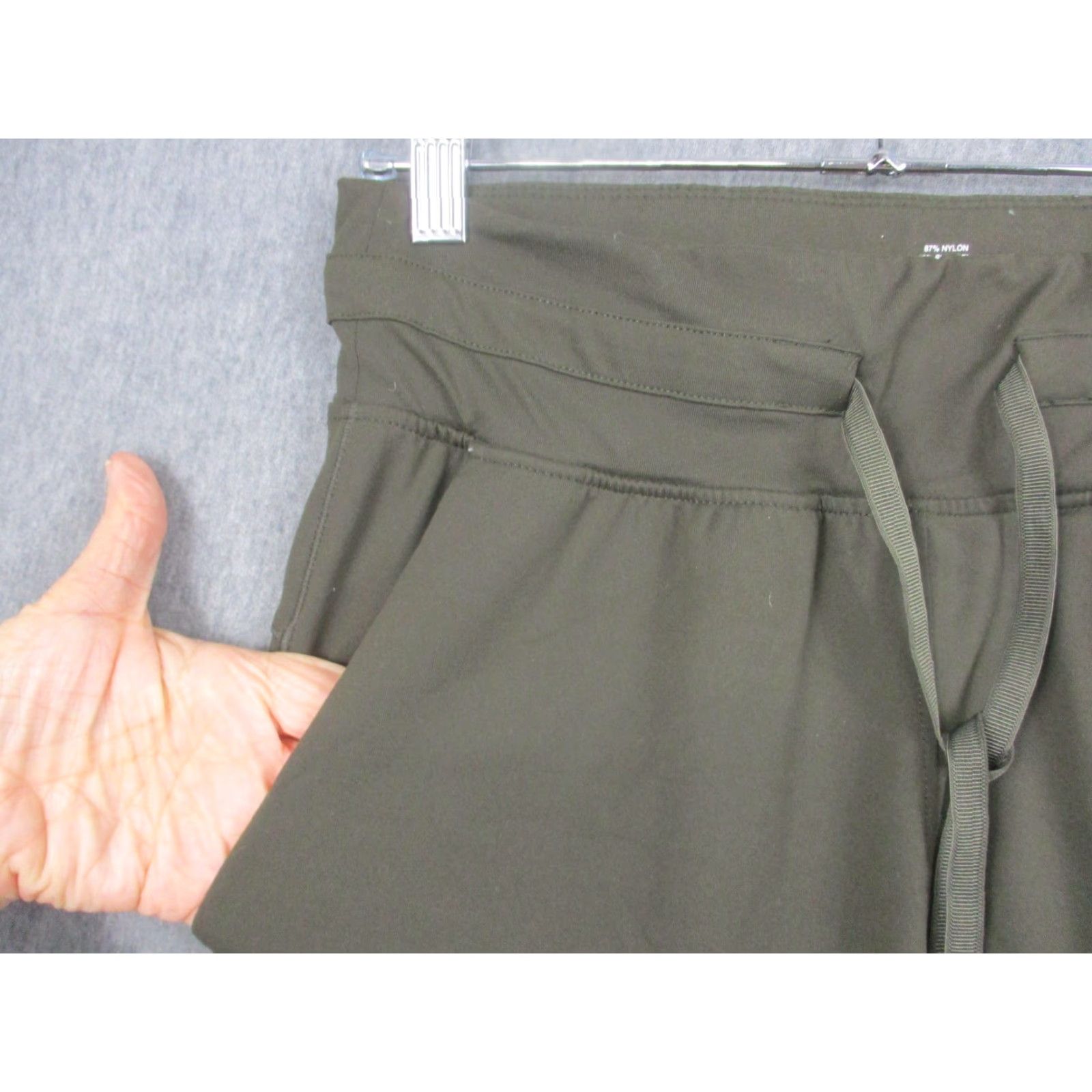 Vintage Zyia Active Pants Womens Large Green Nylon Spandex Joggers Athletic Stretch Size 36" / US 14 / IT 50 - 5 Thumbnail