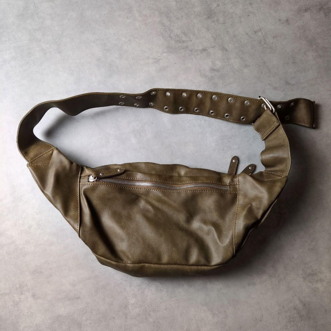 Takeo Kikuchi Leather Grunge Waistbag 00s Y2K | Grailed