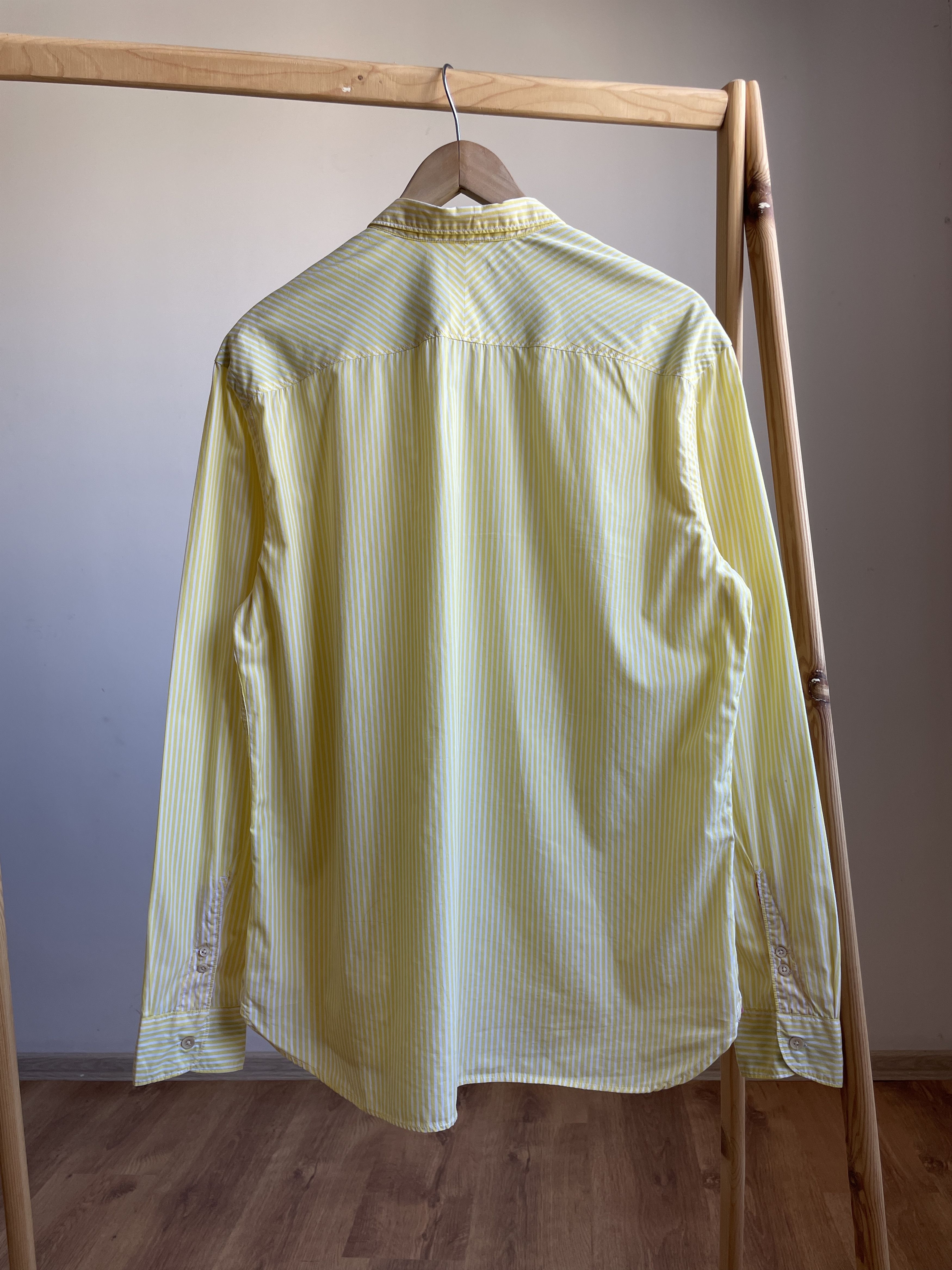 Paul Smith Paul Smith Jeans Vintage Striped Yellow Shirt Size XL Size US XL / EU 56 / 4 - 2 Thumbnail