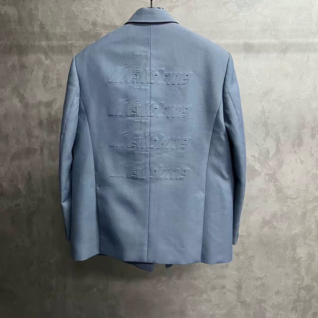 Anonymous Club we11 done textured blue blazer for men Size US M / EU 48-50 / 2 - 2 Thumbnail