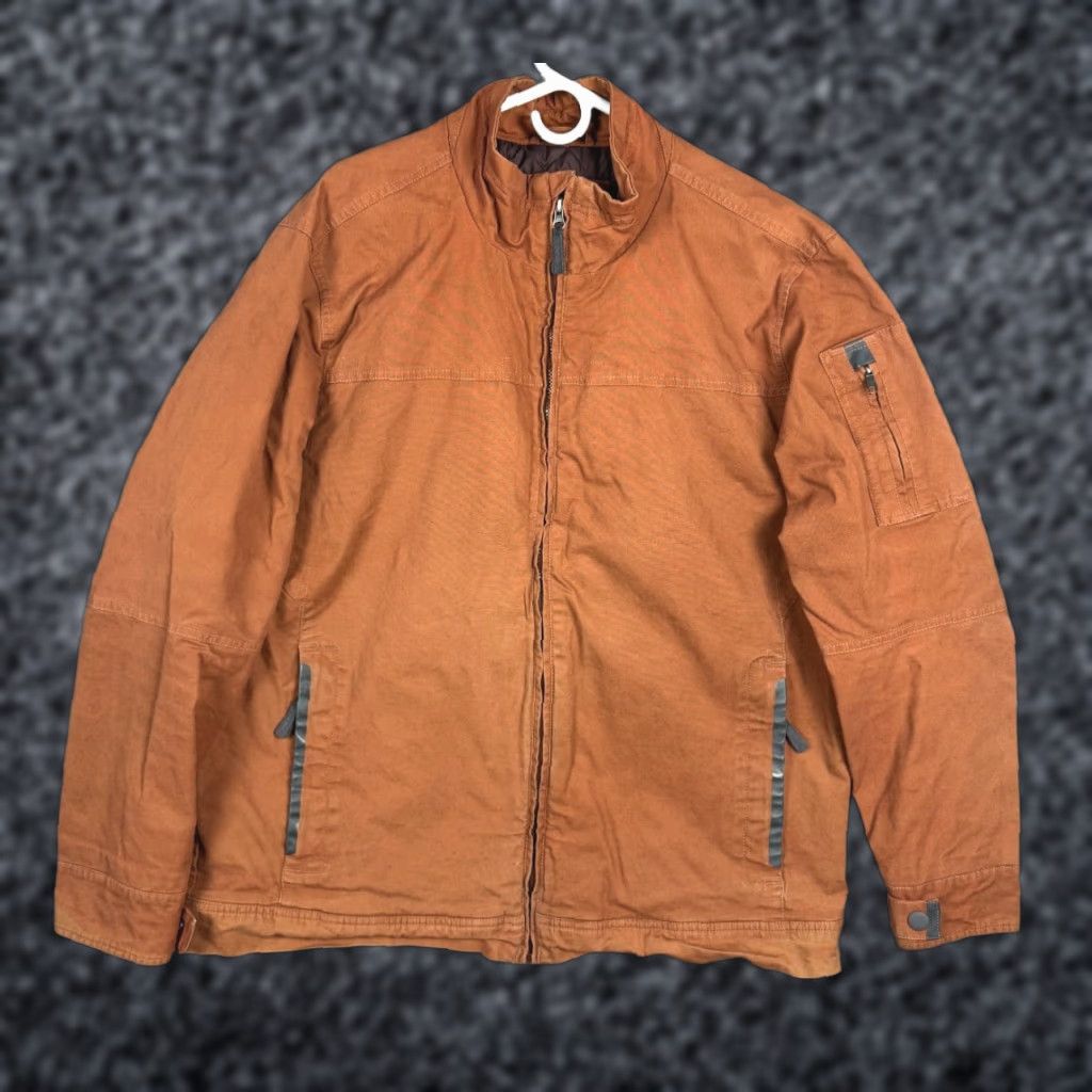 Prana PRANA Bronson Jacket Men's 2XL Auburn Canvas Lined Quilted Heavy Zip Workwear Bomber Jacket Size US XXL / EU 58 / 5 - 1 Thumbnail