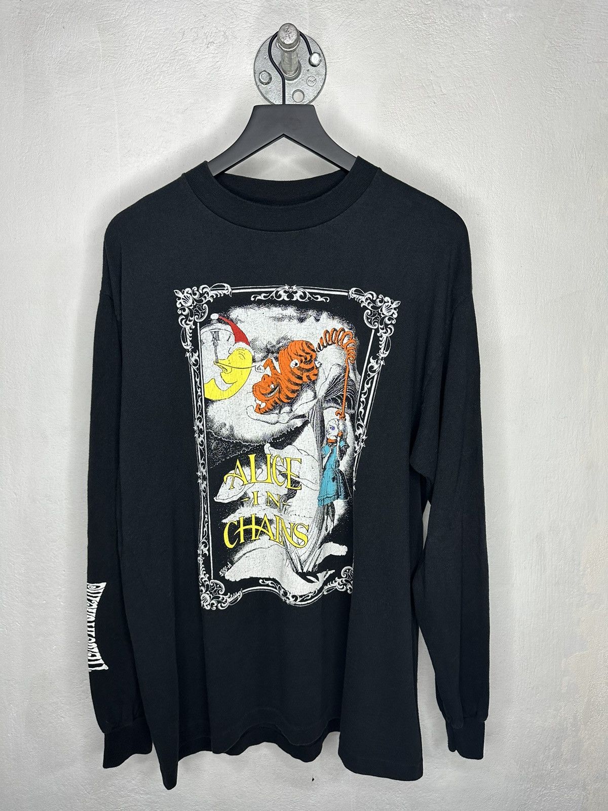 image of Band Tees x Vintage Alice In Chains Alice In Wonderland Grail in Black, Men's (Size XL)