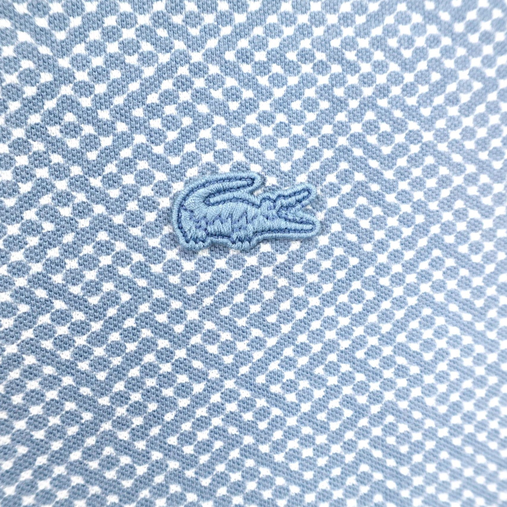 Lacoste Lacoste Shirt Mens XXL Blue White Regular Fit Birdseye Crewneck Croc Logo Preppy Size US XXL / EU 58 / 5 - 3 Thumbnail
