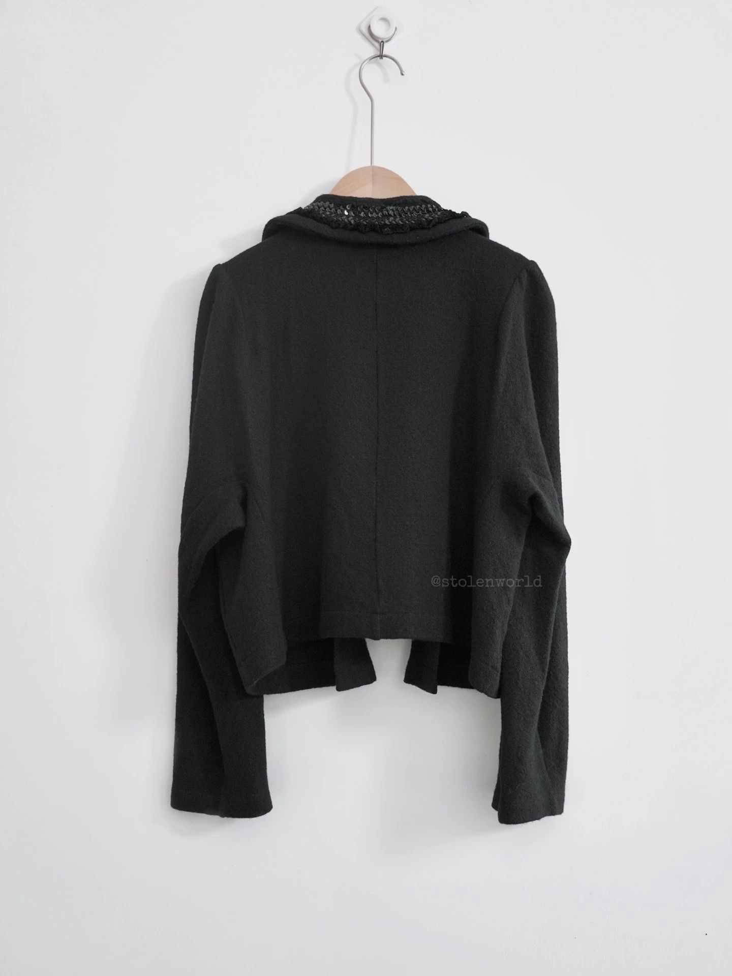 Comme des Garcons Comme des Garçons Sequin-Trimmed Wool Short Jacket Size S / US 4 / IT 40 - 5 Thumbnail