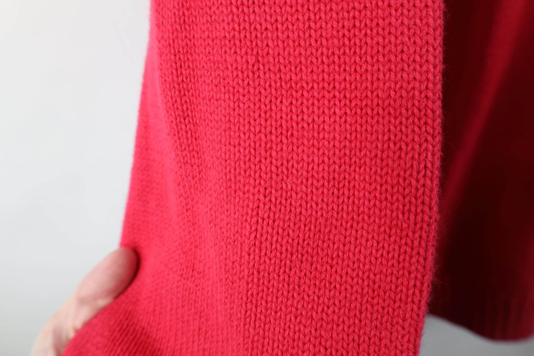 Lands' End Vintage 90s Lands End Knit V-Neck Sweater Japan Red Pink Size US XL / EU 56 / 4 - 6 Thumbnail