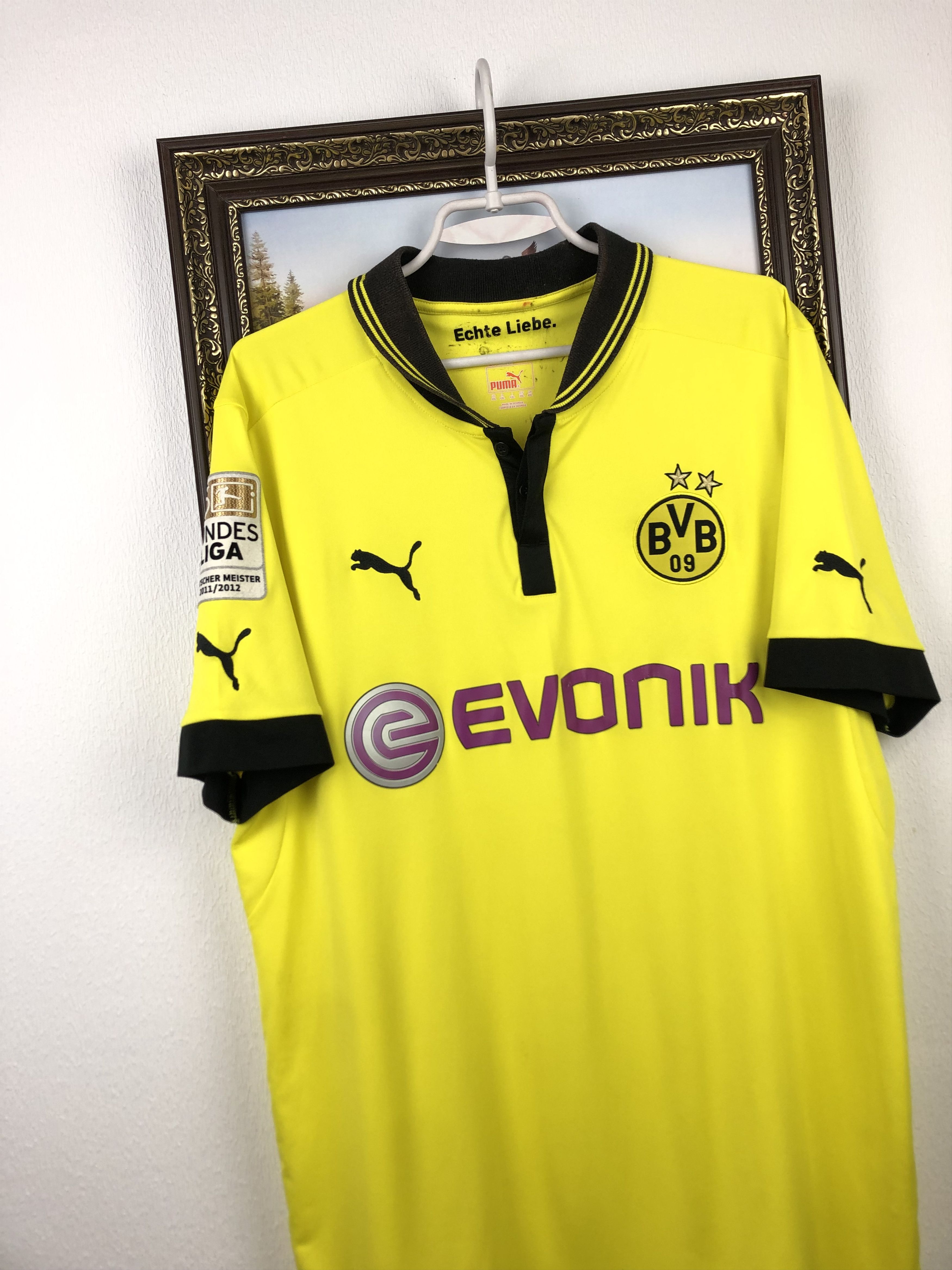 Puma Borussia Dortmund football shirt 2012 Soccer Puma Jersey Size US XXL / EU 58 / 5 - 3 Thumbnail