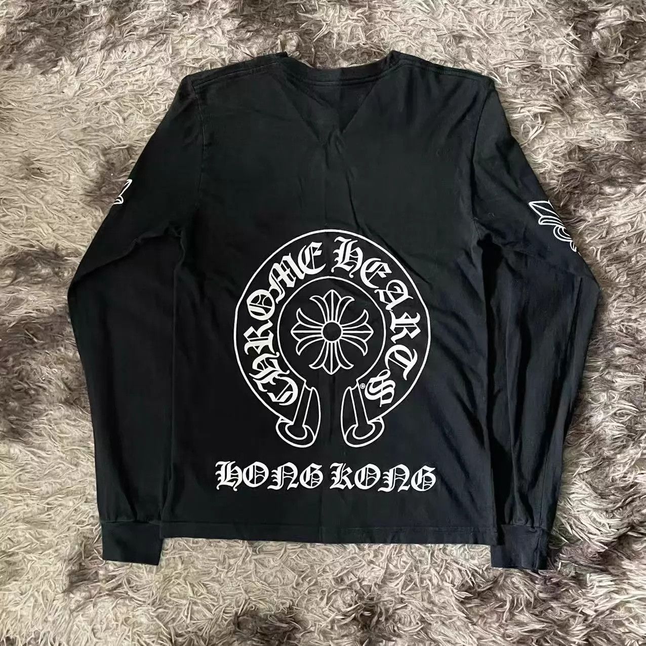 Chrome Hearts Chrome Hearts HK Excl HorseShoe Arm Black Longsleeve Size US M / EU 48-50 / 2 - 2 Thumbnail