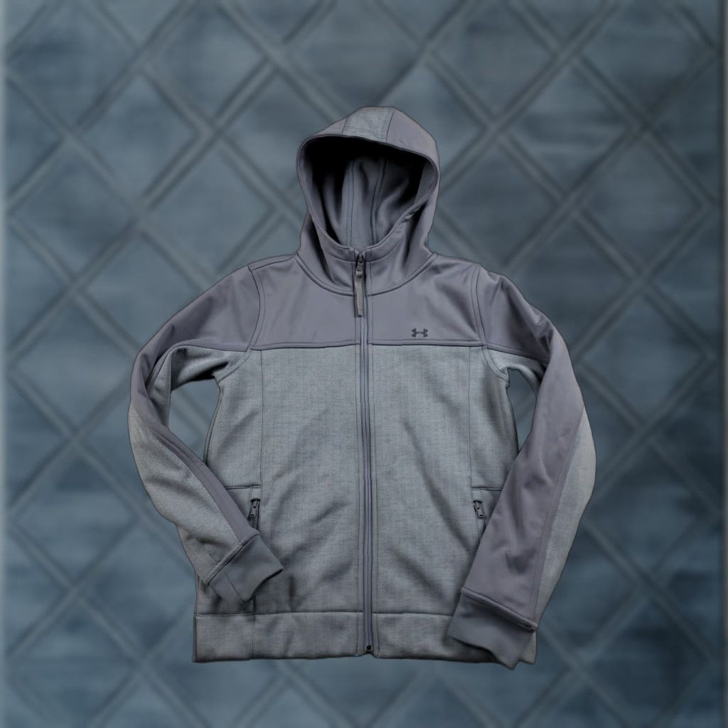Under Armour Under Armour Jacket Womens Small Gray Softshell Full Zip Pockets Mock Neck Outdoor Sports Clothing Regular Fit Size S / US 4 / IT 40 - 1 Thumbnail