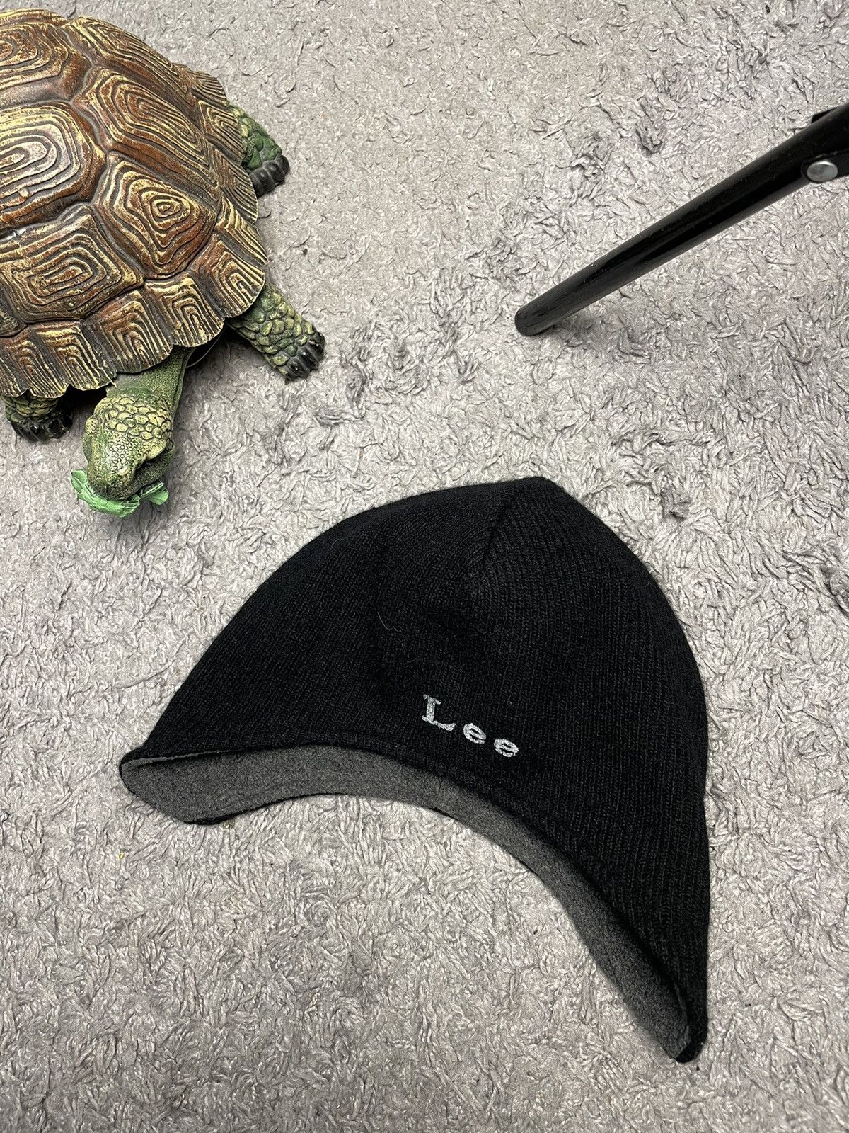 Lee Vintage Lee Small Logo Beanie Hat y2k Size ONE SIZE - 2 Thumbnail