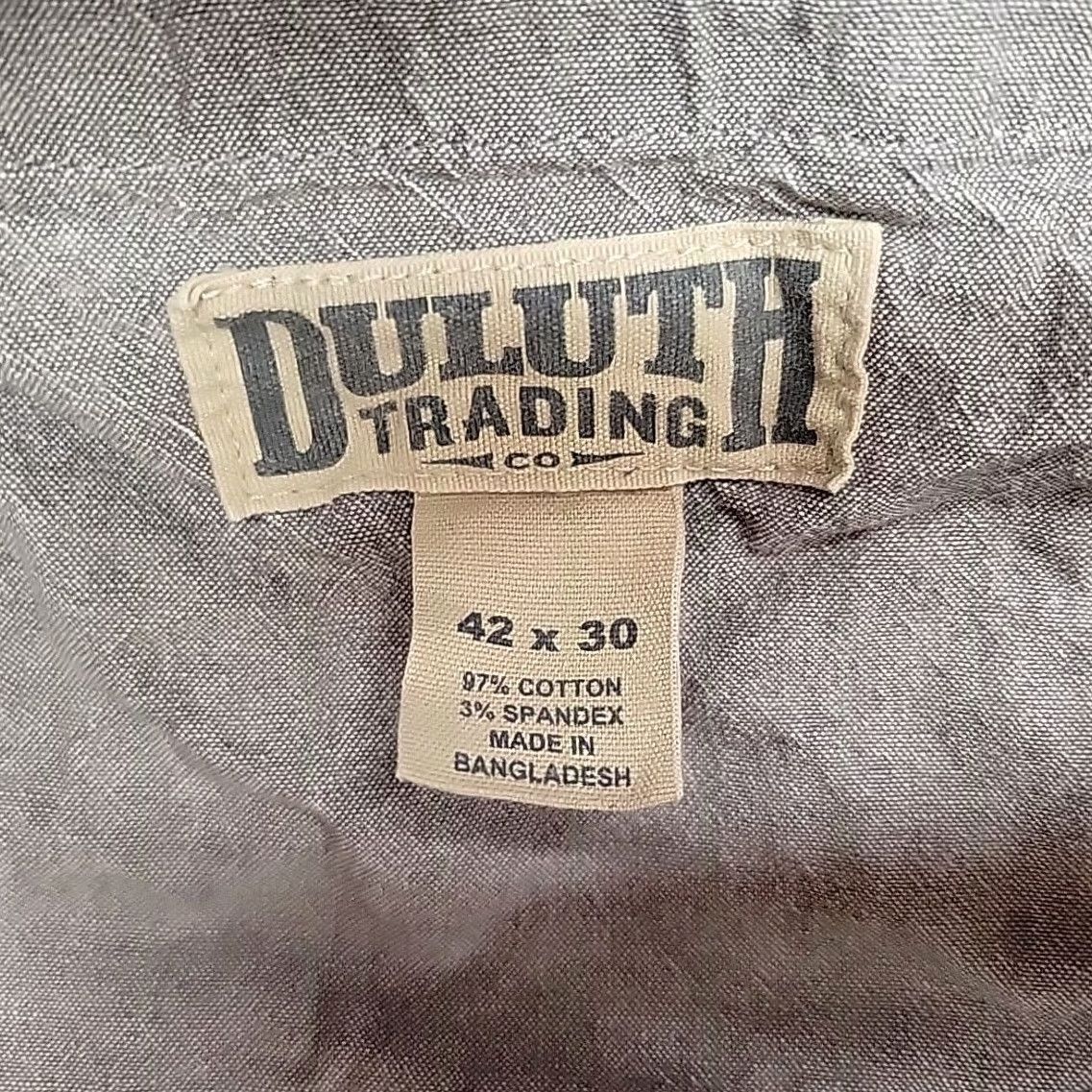 Vintage Duluth Flex Ballroom Khakis Pants Mens 42x30 Gray Canvas Comfort Stretch Blend Spandex Cotton Pocket Size US 42 / EU 58 - 5 Thumbnail