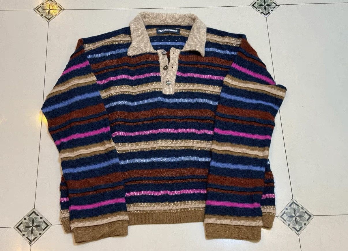 NAMESAKE Namesake Colorful Striped Polo Shirt Size US L / EU 52-54 / 3 - 1 Thumbnail