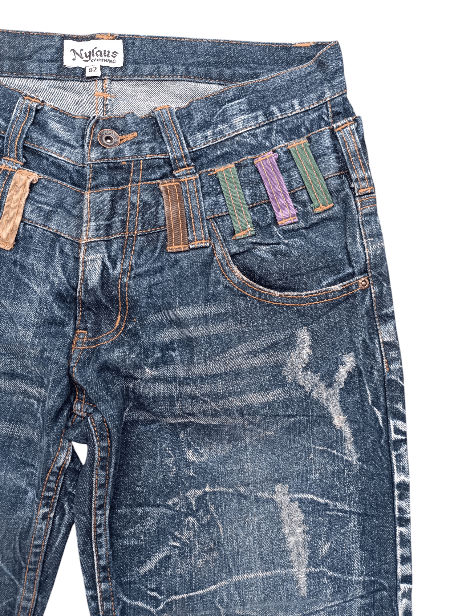 Japanese Brand × Seditionaries VTG NYLAUS DOUBLE WAIST DISTRESSED JEANS VERY RARE Size US 30 / EU 46 - 14 Thumbnail