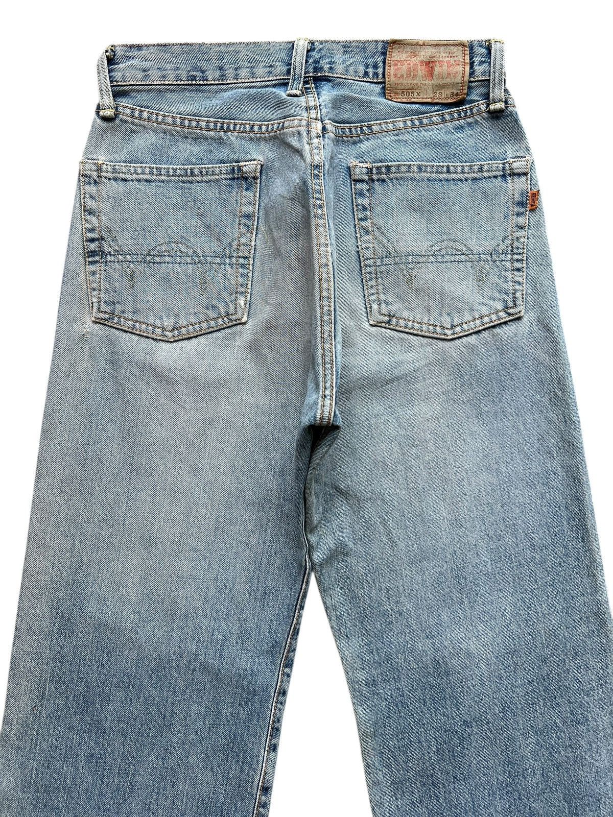 Edwin Vintage Edwin 505x Selvedge Wide Distressed Denim Jeans Size US 28 / EU 44 - 5 Thumbnail