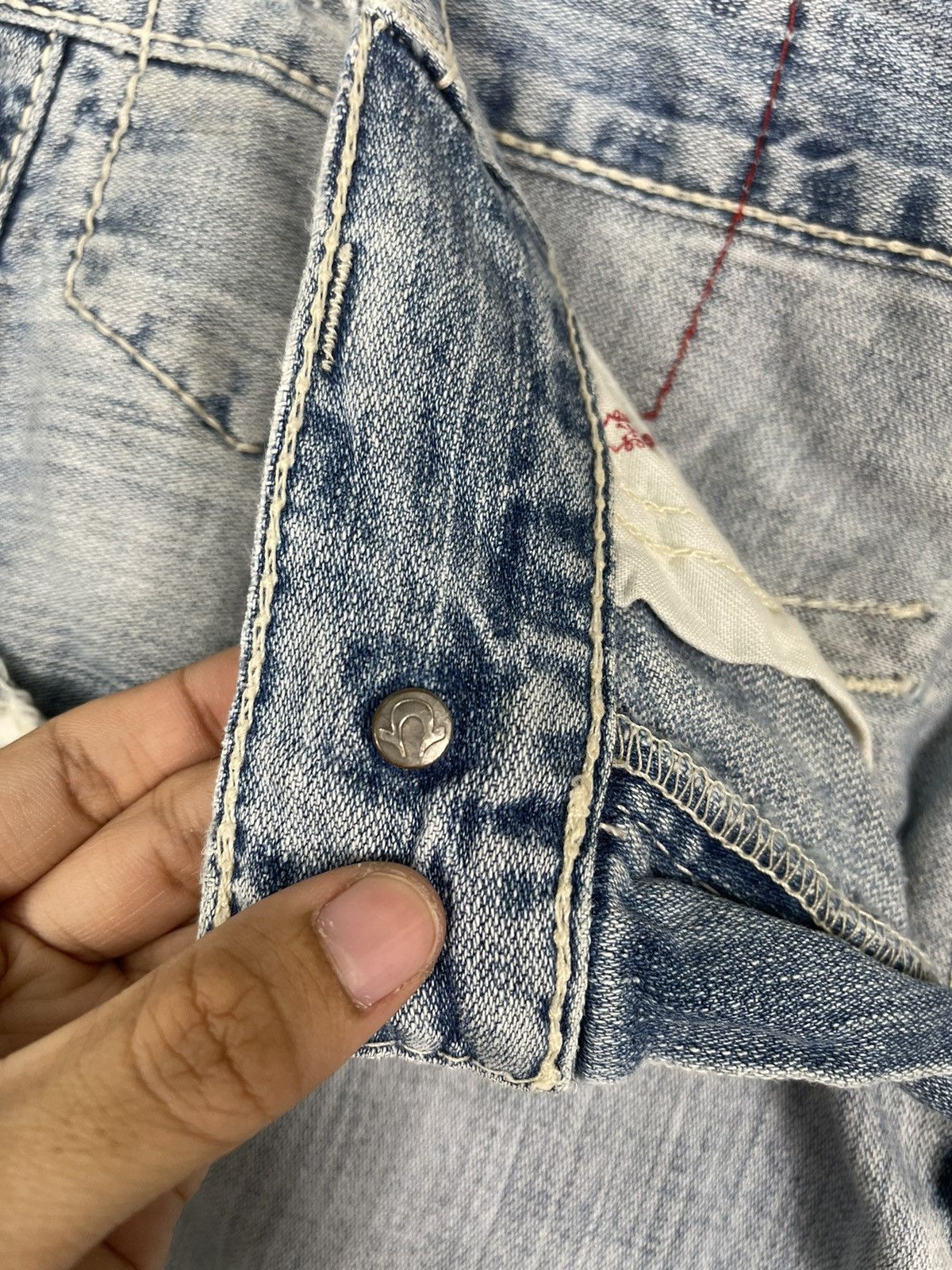 If Six Was Nine 🔥TRUE RELIGION MADE IN USA DISTRESSED RIPPED JEANS Size US 32 / EU 48 - 11 Thumbnail