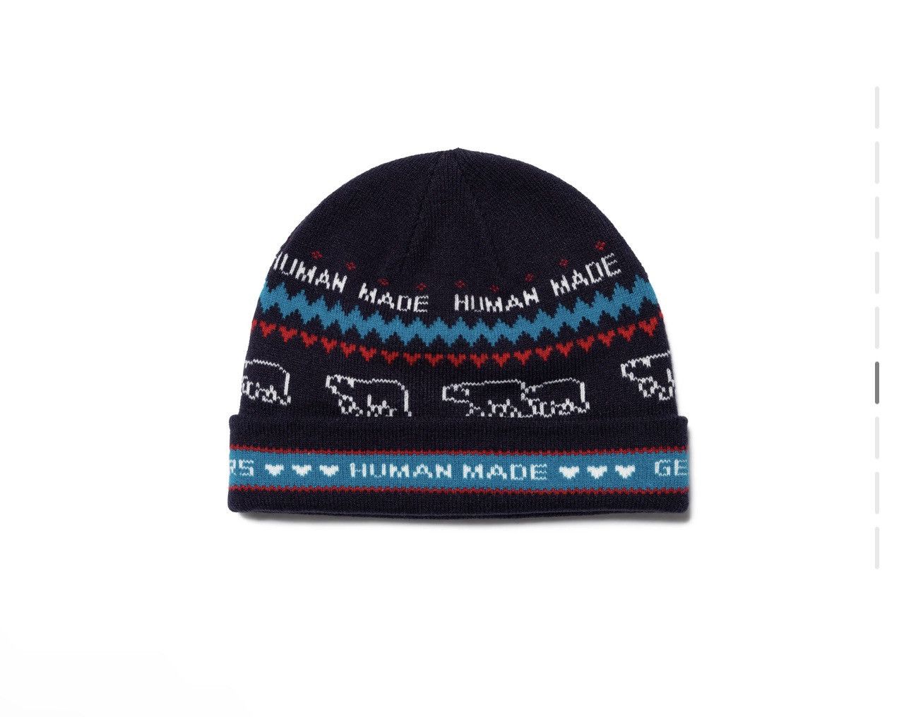 Human Made Human Made Jacquard Beanie Navy HM24GD025 | Grailed