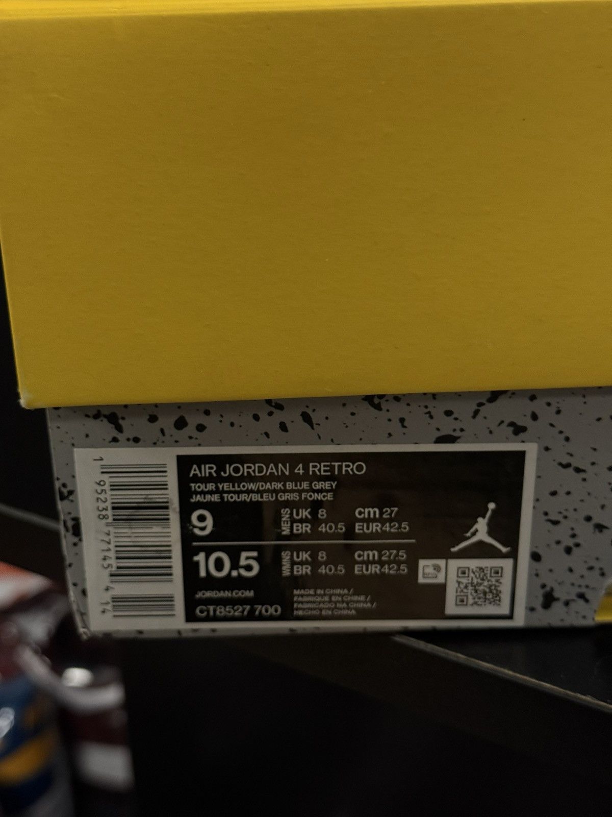 Jordan Brand × Nike Jordan 4 Lightning Size 9 W Box 🧼 (CT8527-700) Size US 9 / EU 42 - 14 Thumbnail