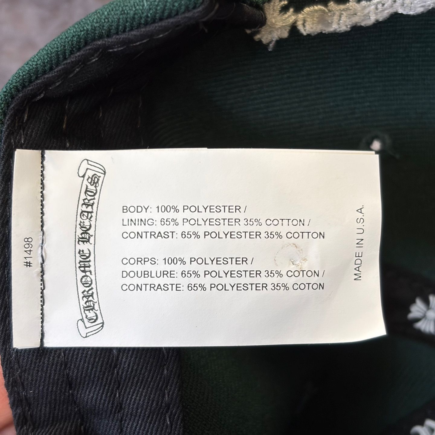 Chrome Hearts On Field Baseball Cap Forest Green Size ONE SIZE - 7 Thumbnail