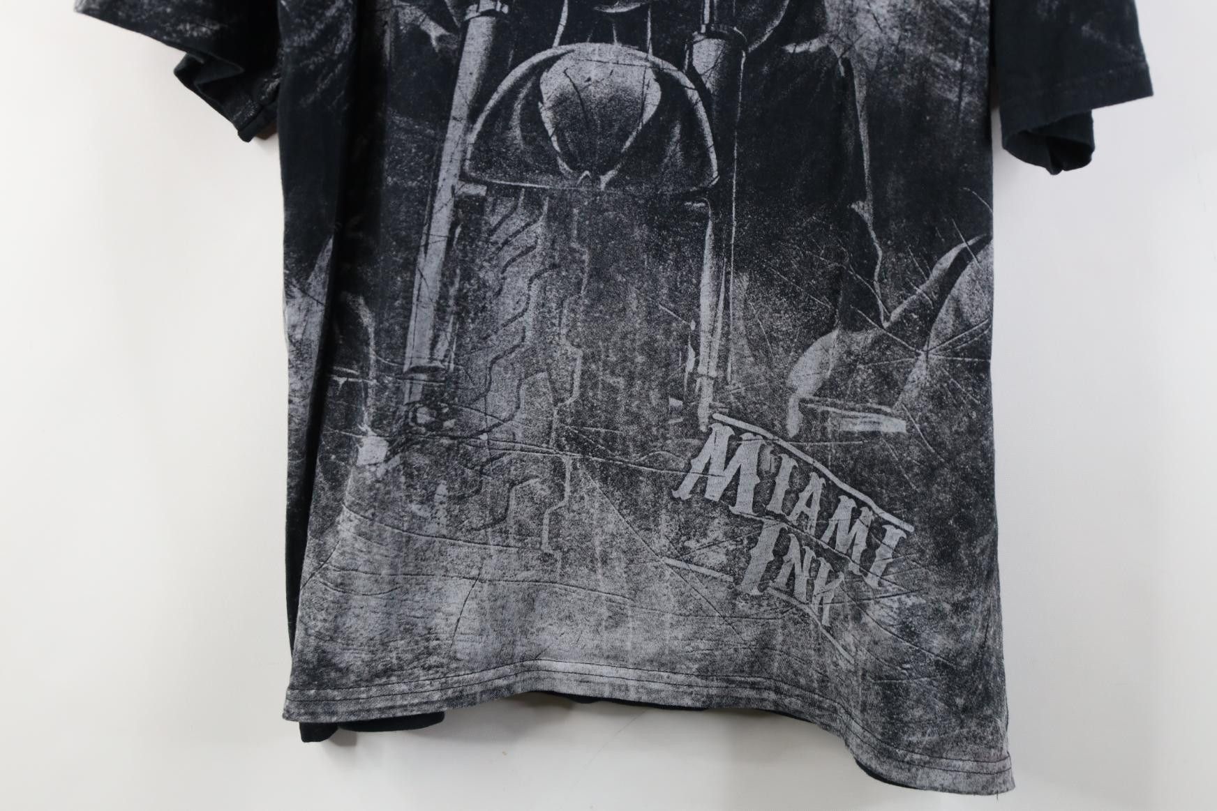Vintage Vintage Y2K Streetwear Miami Ink All Over Skeleton T-Shirt Size US XL / EU 56 / 4 - 3 Thumbnail