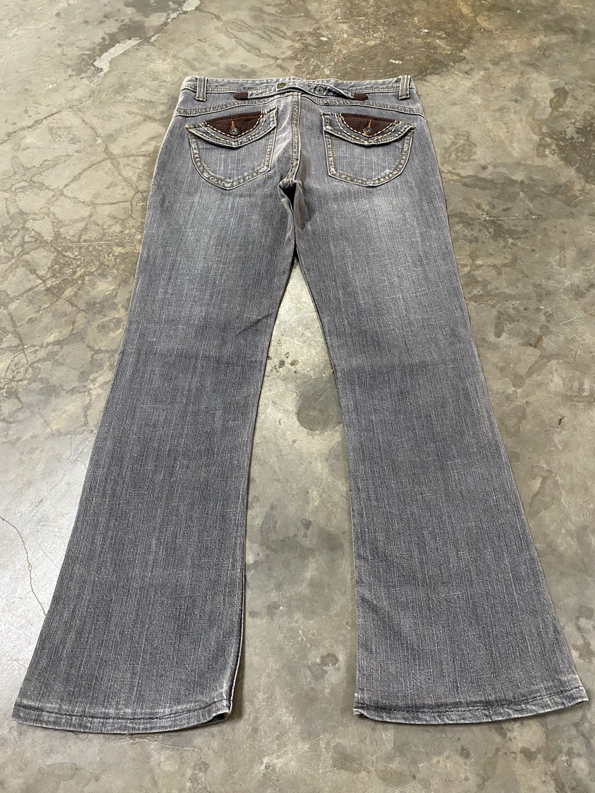 Hysteric Glamour × Japanese Brand × Tornado Mart Flare Jeans Japanese Unknown Fade Black p187 Size US 30 / EU 46 - 2 Thumbnail