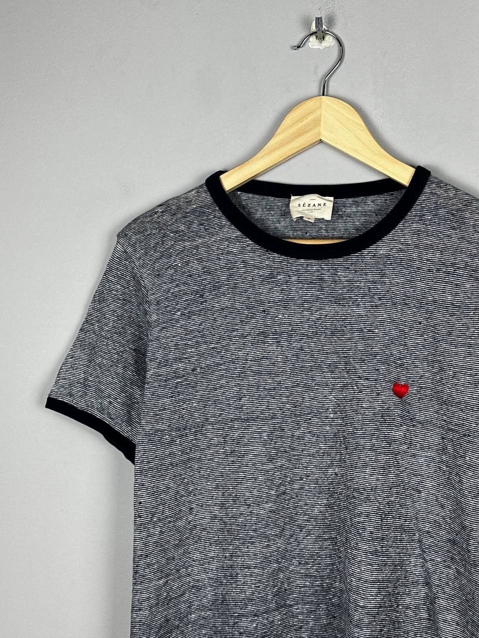 Sezane SEZANE PARIS Linen Heart Logo T-shirt Y2K Size M Size M / US 6-8 / IT 42-44 - 3 Thumbnail