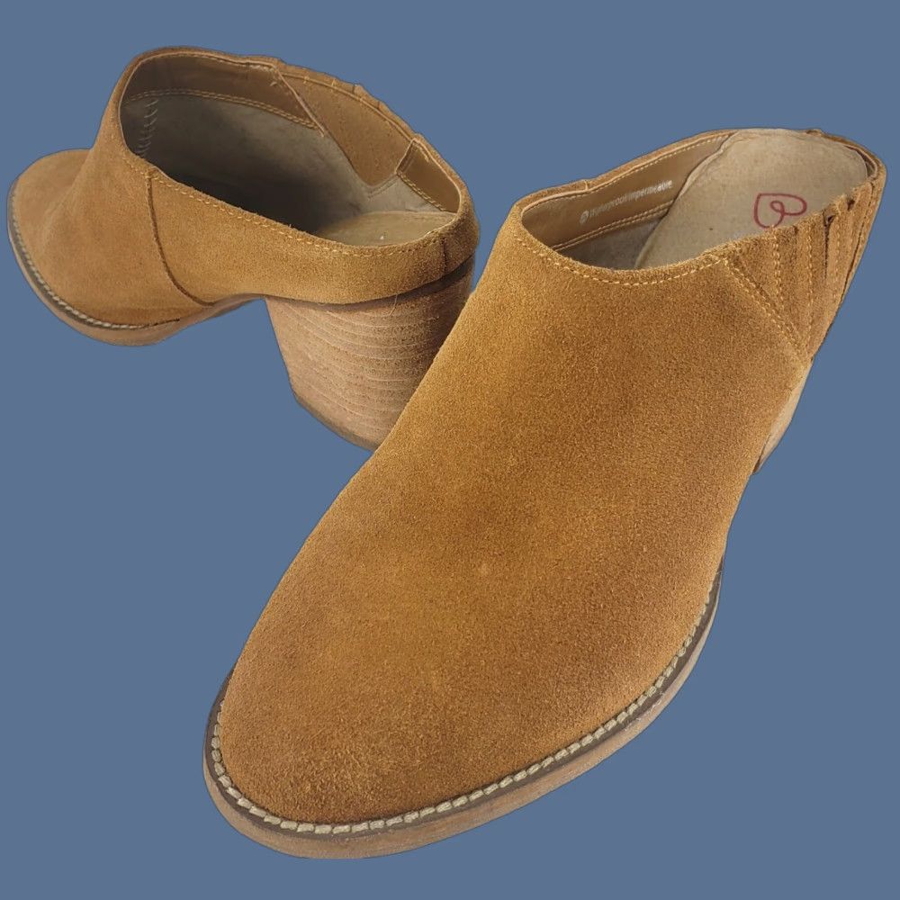 Blondo Blondo NORWICH Mule Waterproof Suede Block Heel Brown Women's Size 8M Boot Look Size US 8 / IT 38 - 1 Thumbnail