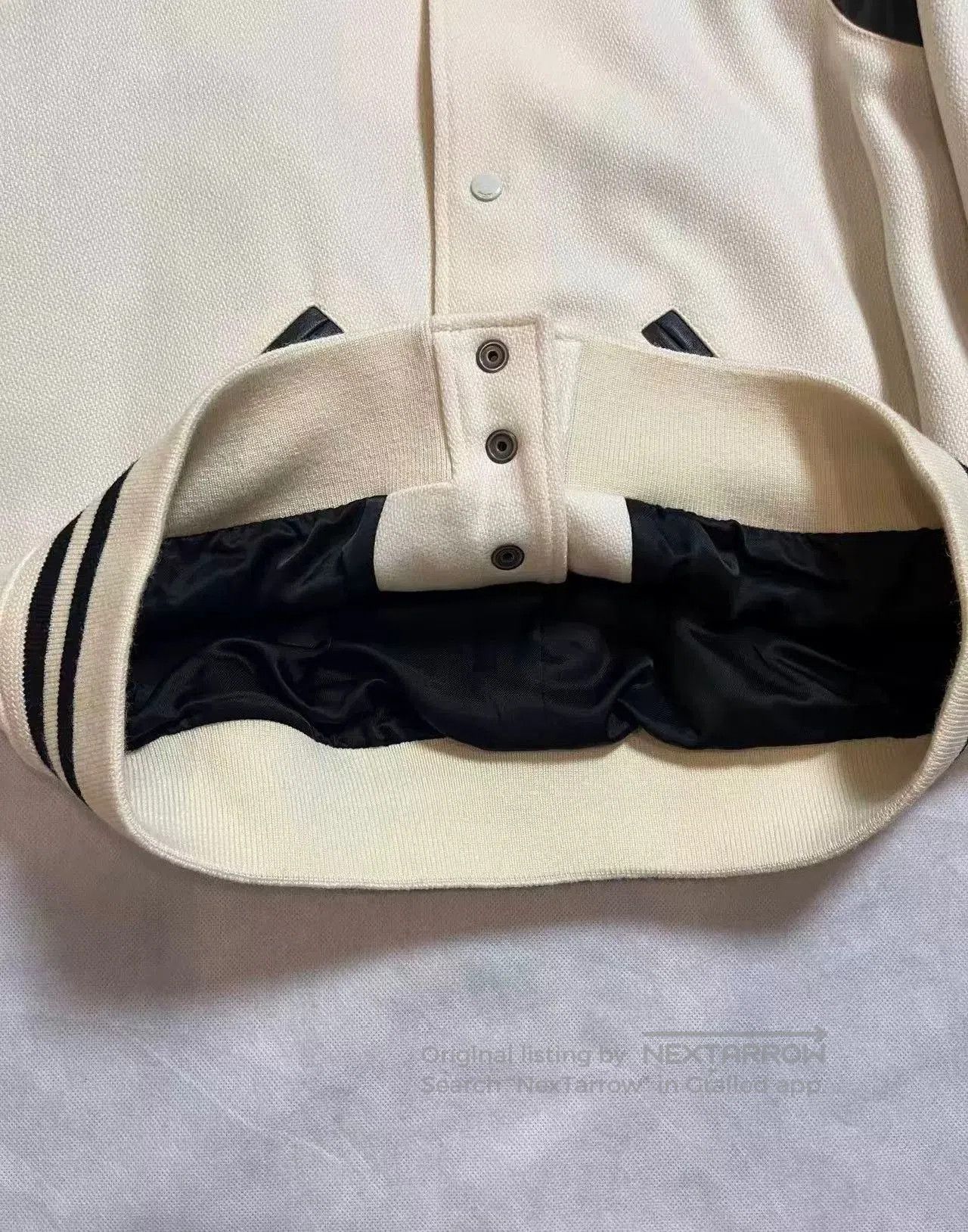 Saint Laurent Paris Saint Laurent White Wool Baseball Jacket. Size US L / EU 52-54 / 3 - 6 Thumbnail