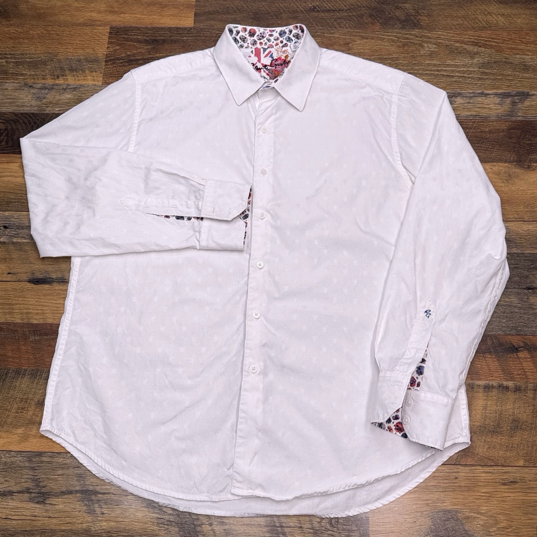 Robert Graham Robert Graham Classic Fit Shirt Mens XL White Crowns Button Up Size US XL / EU 56 / 4 - 2 Thumbnail