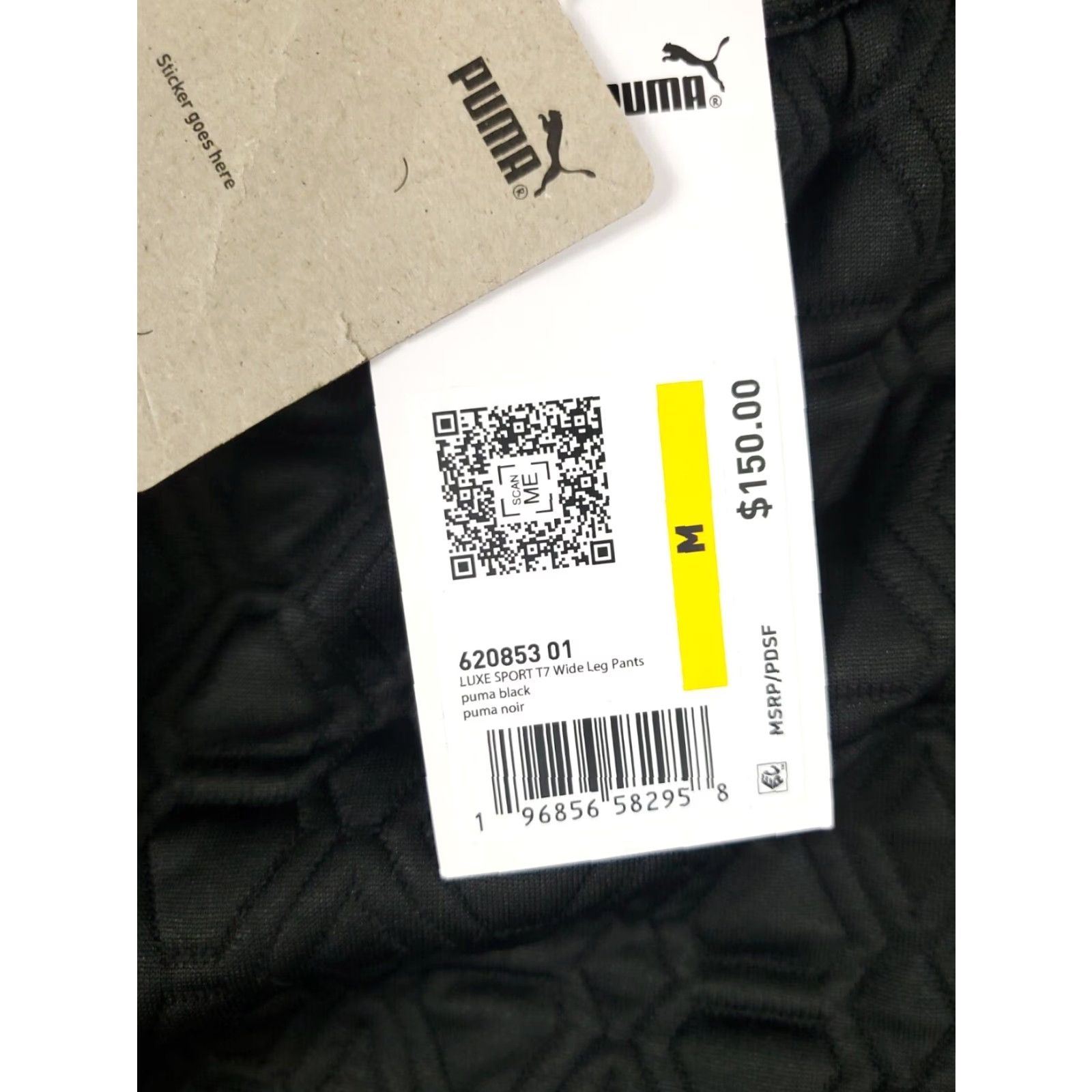 Puma PUMA Womens Medium Black Luxe Sport Wide Leg Sweatpants T7 Size 32" / US 10 / IT 46 - 7 Thumbnail