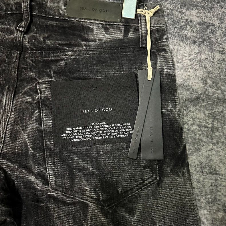 Fear of God Fear of God Co-branded Black Water Ripple Size US 30 / EU 46 - 7 Thumbnail