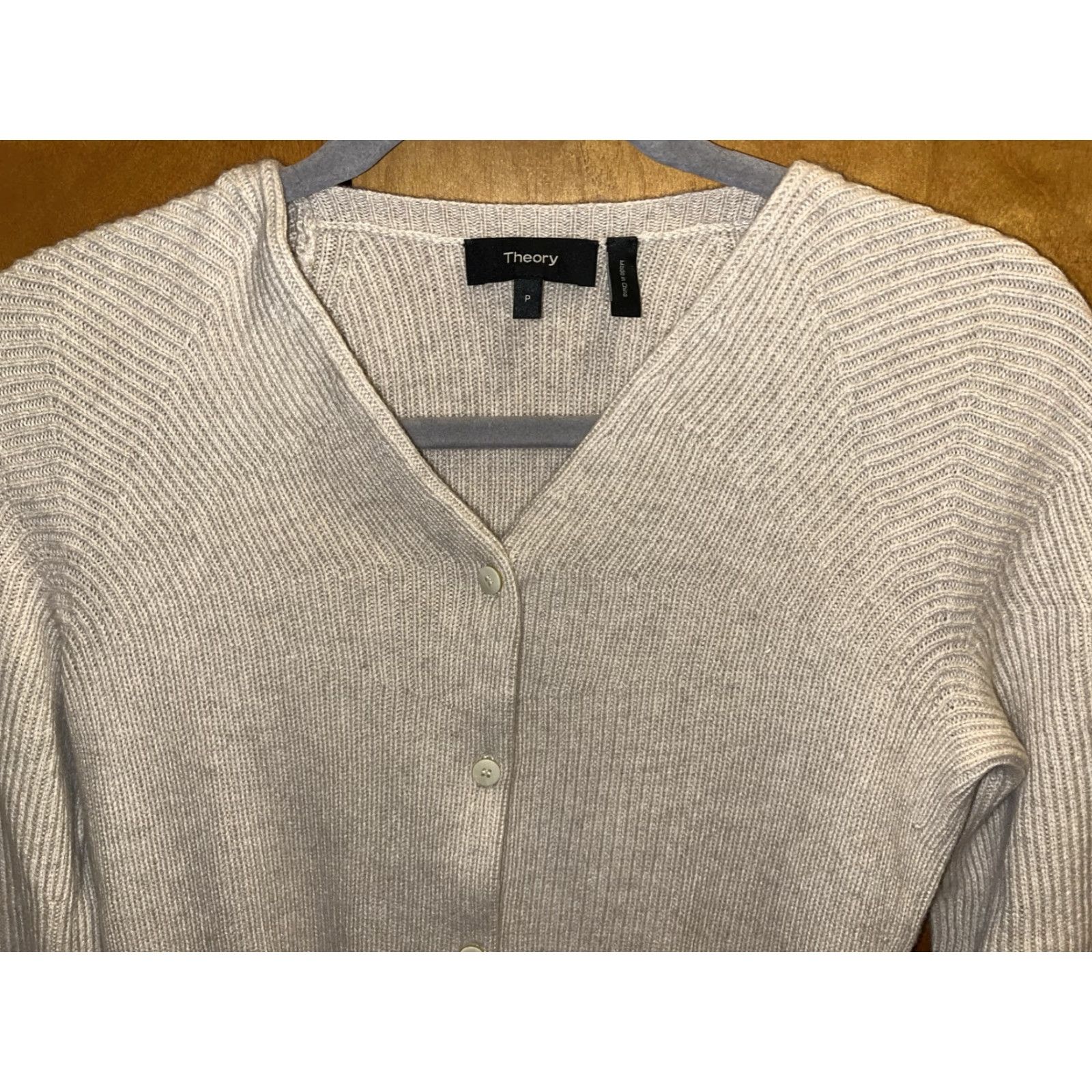 Theory Theory Cardigan Contoured Cashmere Beige Size P Women Size S / US 4 / IT 40 - 2 Thumbnail