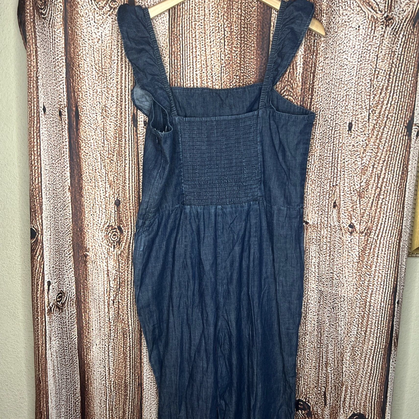 Gap Gap Jumpsuit Womens Chambray Denim 14 Tall Blue Size 36" / US 14 / IT 50 - 4 Thumbnail